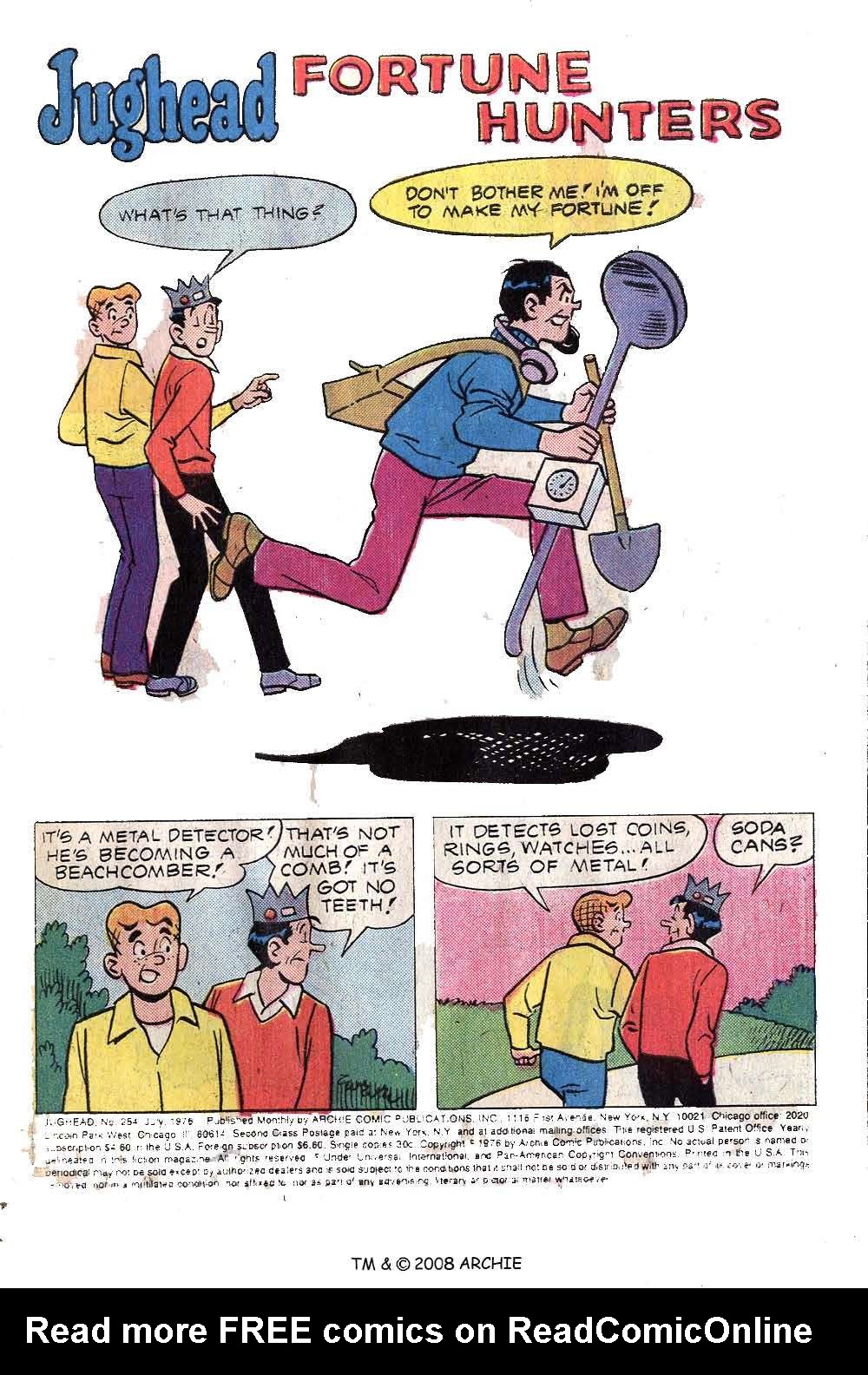 Read online Jughead (1965) comic -  Issue #254 - 3