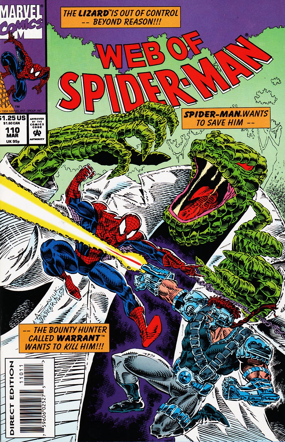 Read online Web of Spider-Man (1985) comic -  Issue #110 - 1