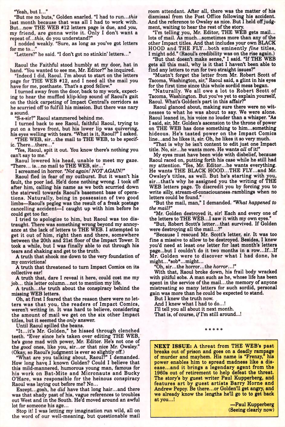 Read online The Web (1991) comic -  Issue #12 - 25