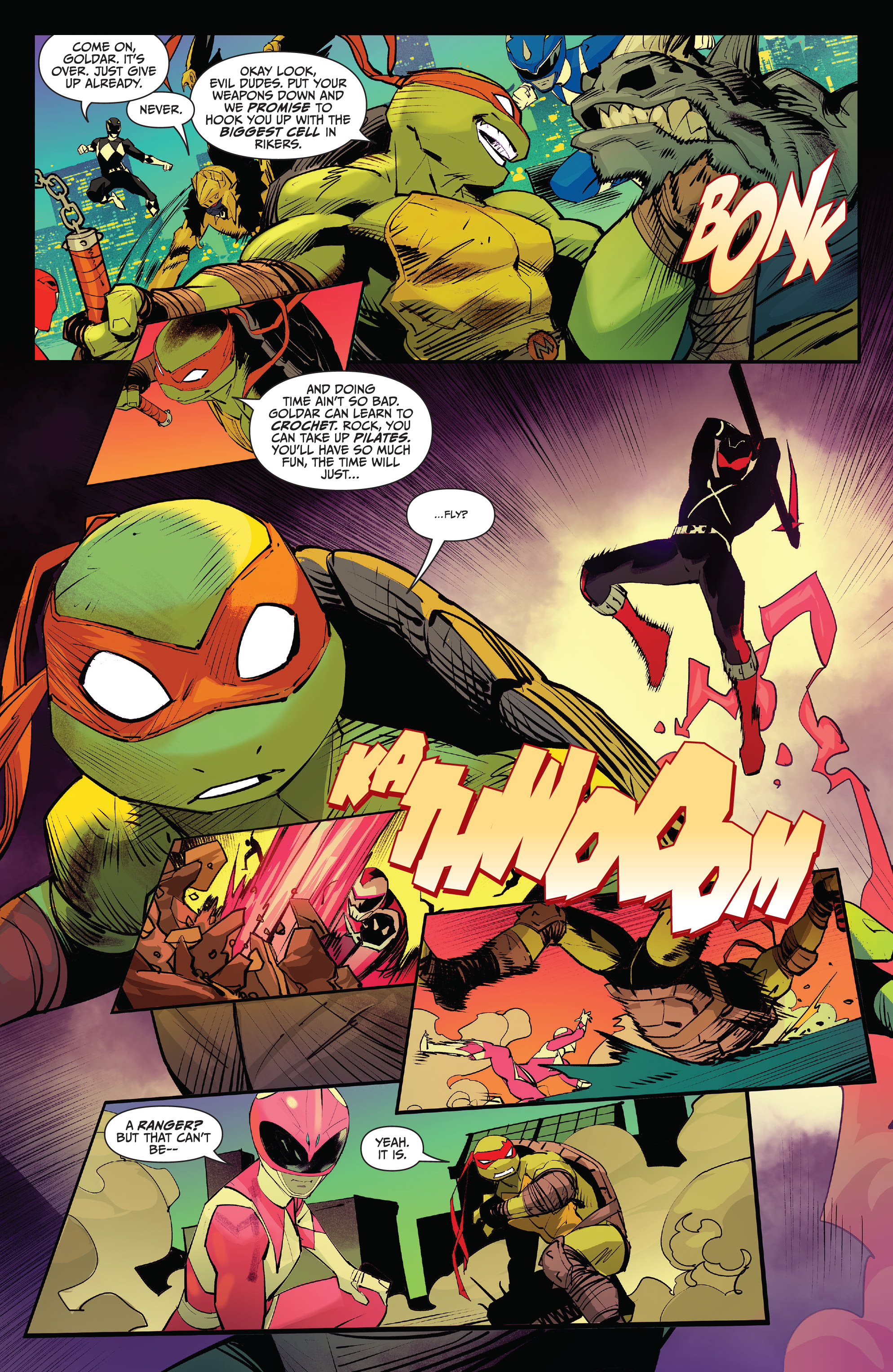 Read online Mighty Morphin Power Rangers/ Teenage Mutant Ninja Turtles II comic -  Issue #1 - 21