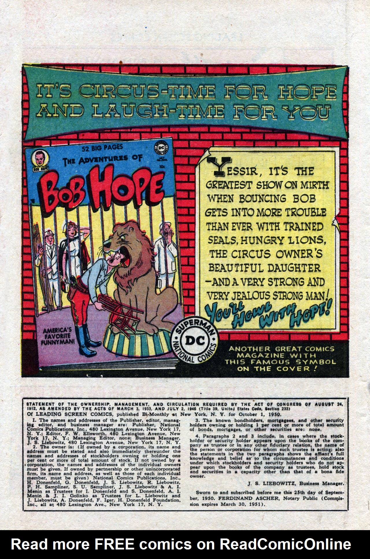 Read online Leading Screen Comics comic -  Issue #47 - 42
