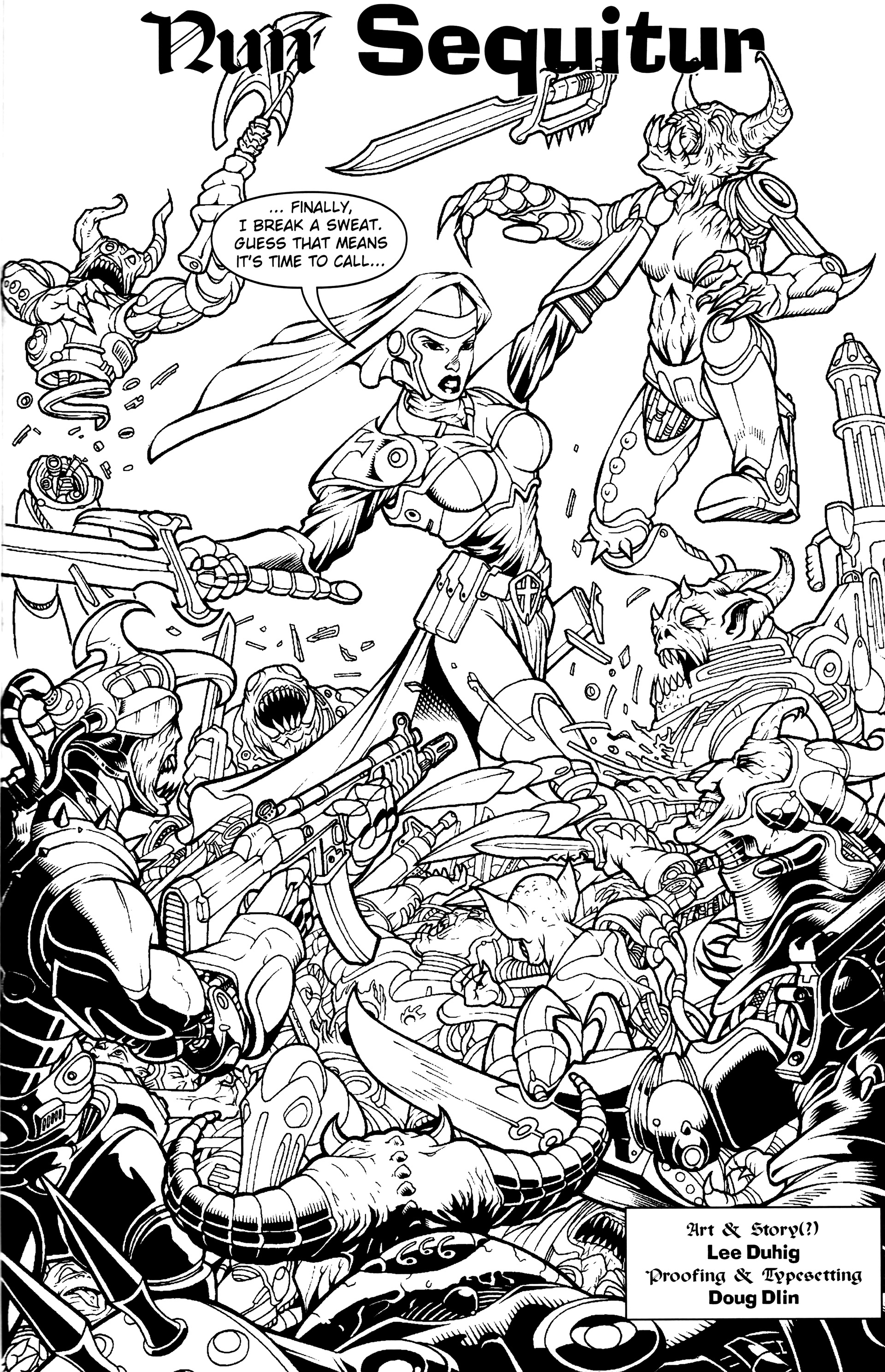 Read online Warrior Nun: Black & White comic -  Issue #8 - 19