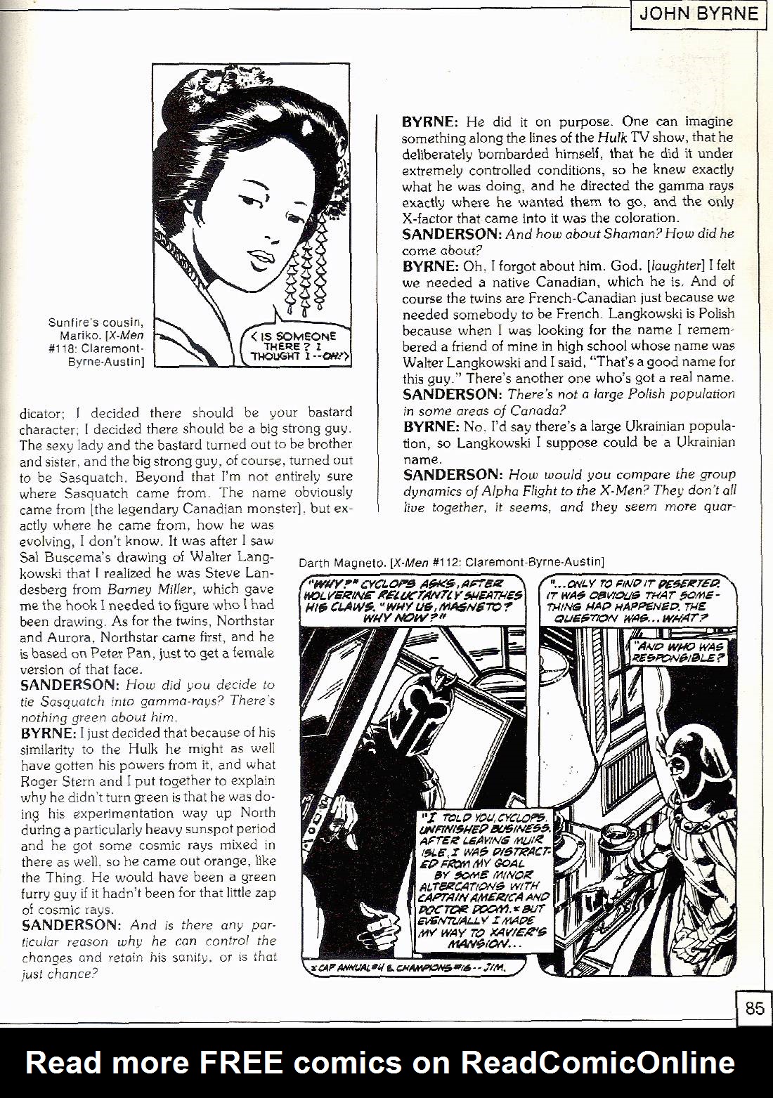 Read online The X-Men Companion comic -  Issue #2 - 85