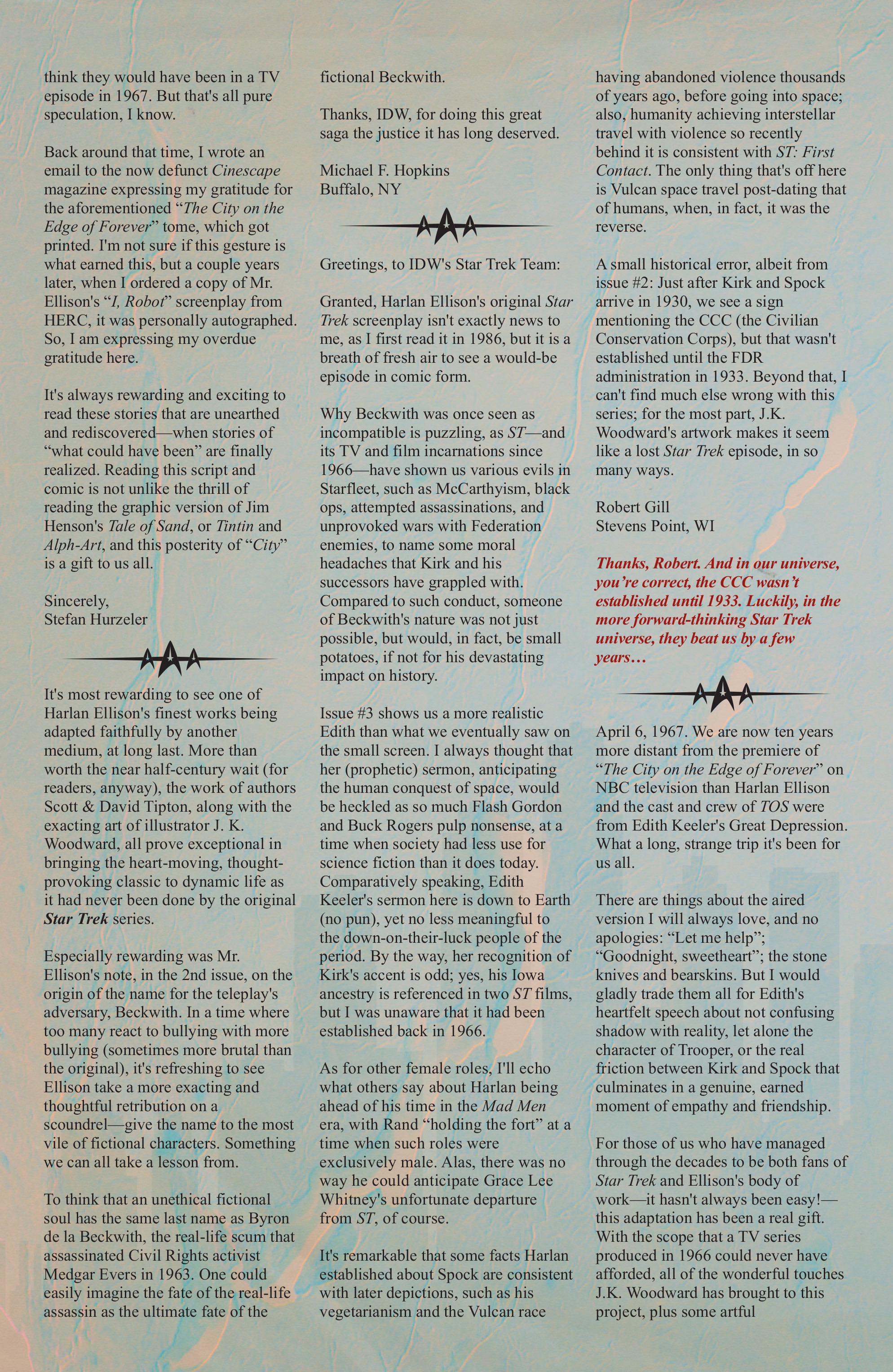 Read online Star Trek: Harlan Ellison's Original The City on the Edge of Forever Teleplay comic -  Issue #5 - 24