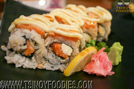 salmon teriyaki maki sushi