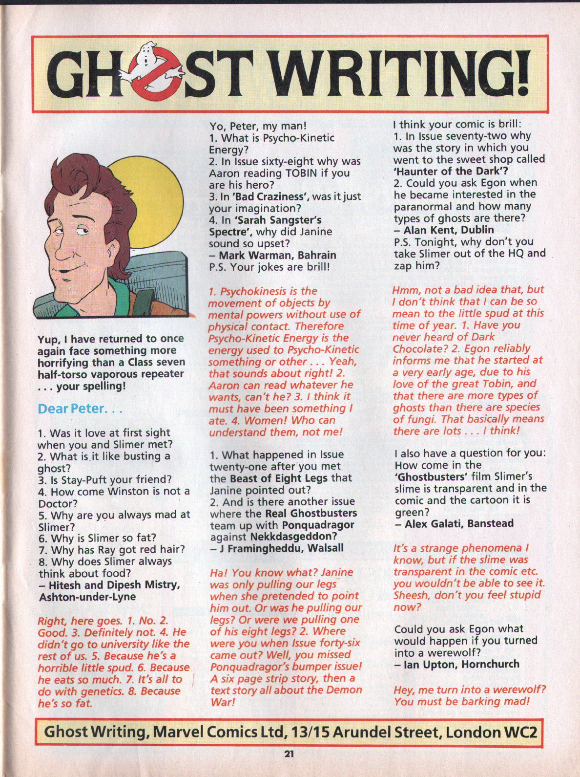 Read online The Real Ghostbusters comic -  Issue #82 - 21