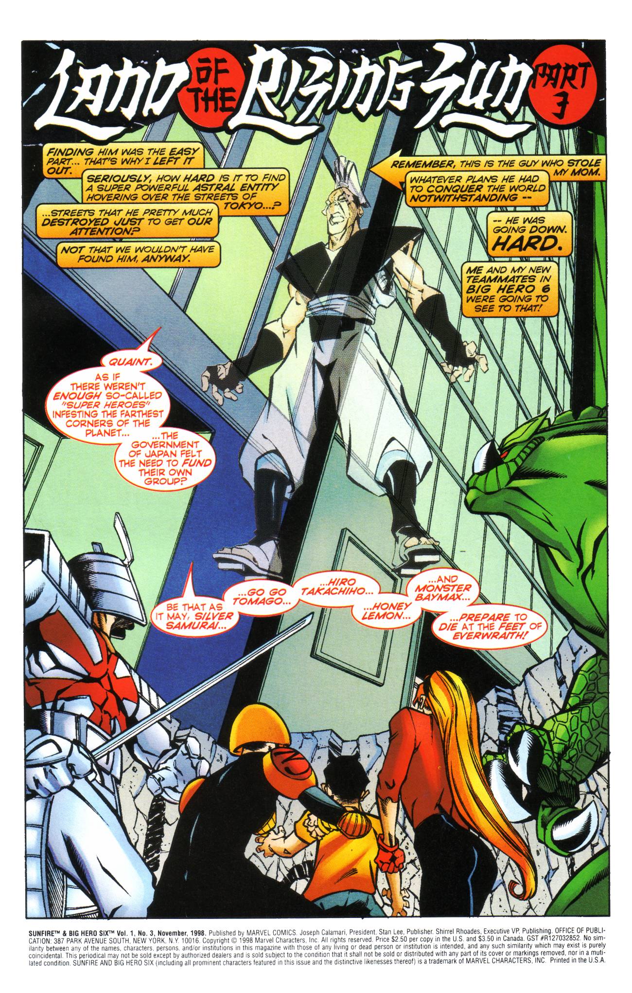 Read online Sunfire & Big Hero Six comic -  Issue #3 - 3