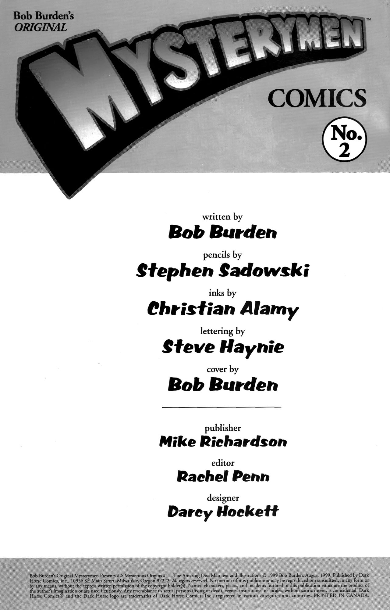 Read online Bob Burden's Original Mysterymen Comics comic -  Issue #2 - 2
