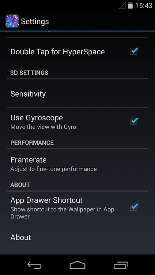 Starfield 3D Parallax LWP v1.0.1 APK android