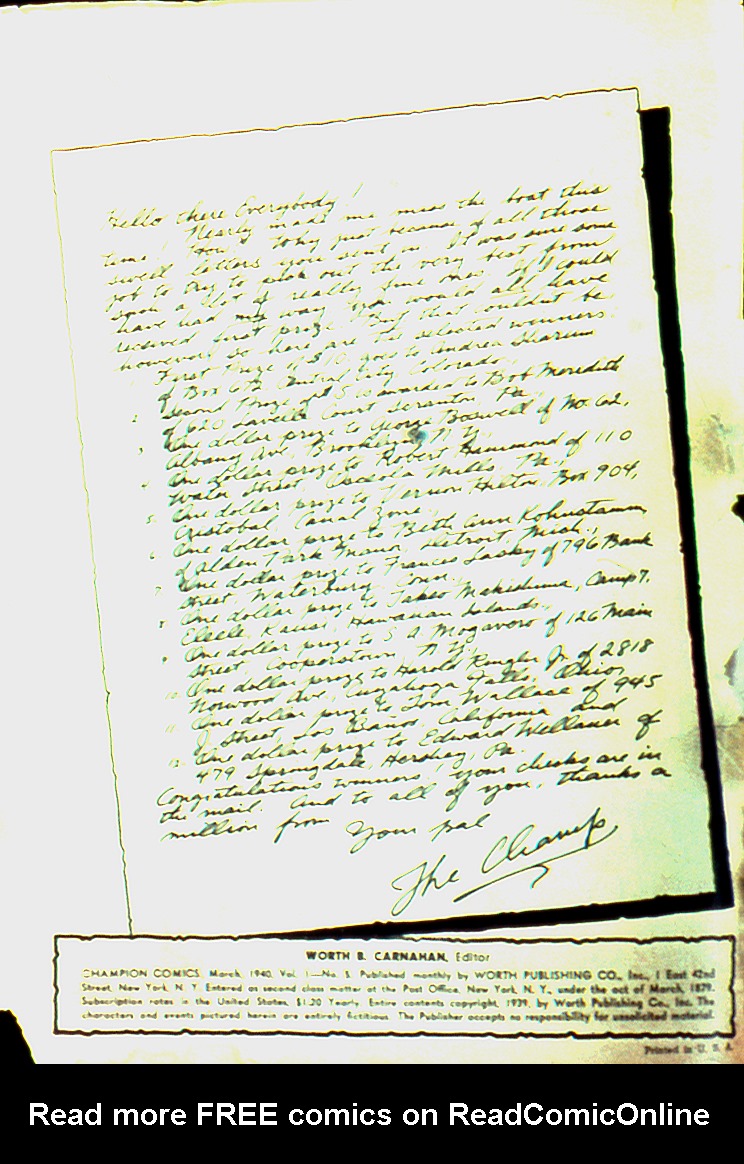 Read online Champion Comics comic -  Issue #5 - 2