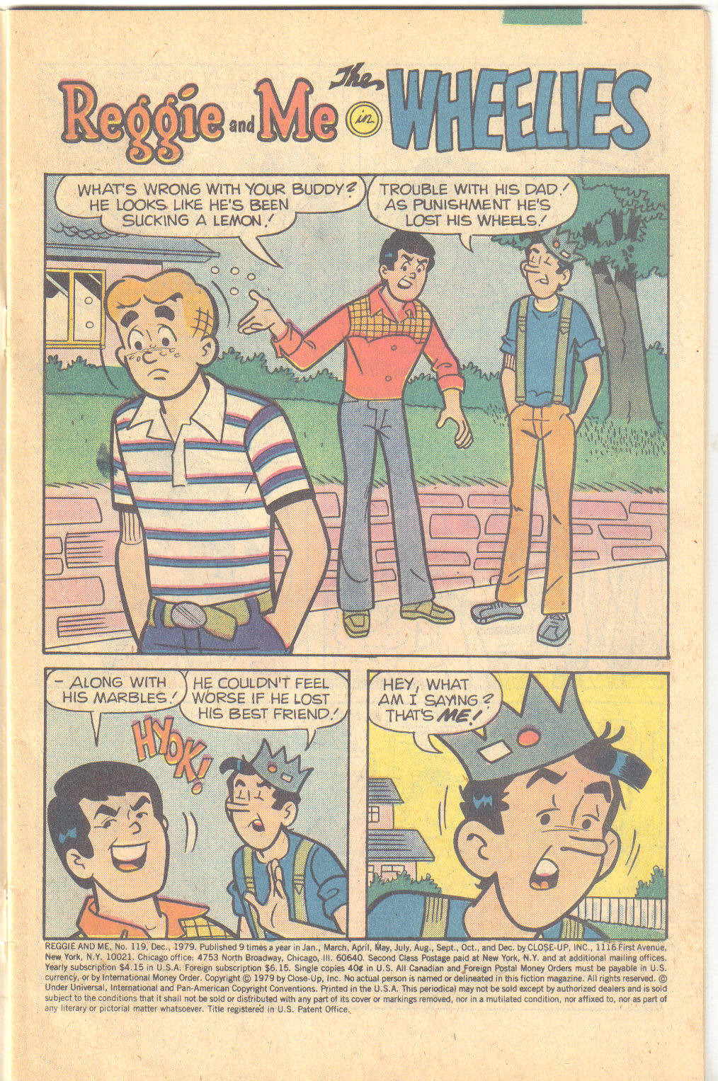 Read online Reggie and Me (1966) comic -  Issue #119 - 3