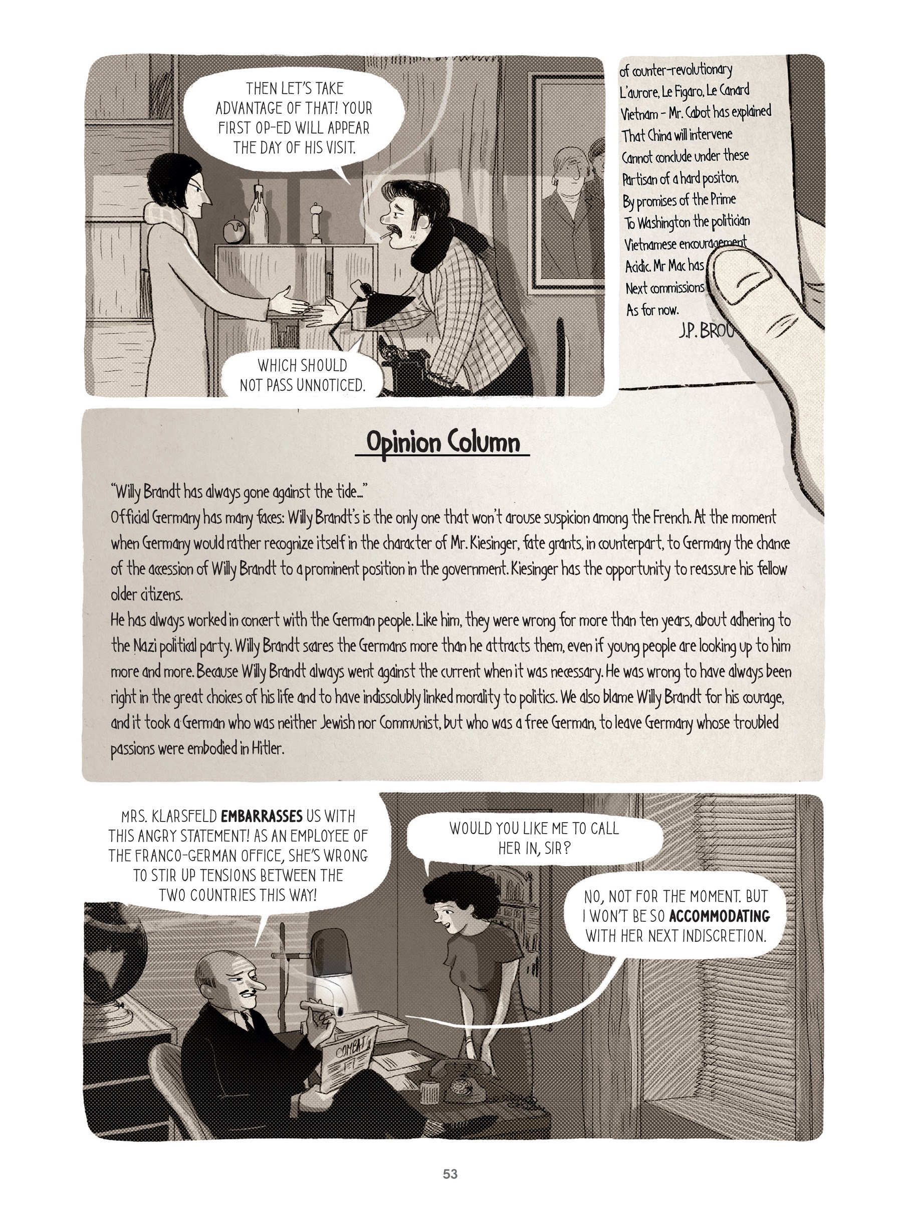 Read online For Justice: The Serge & Beate Klarsfeld Story comic -  Issue # TPB (Part 1) - 53