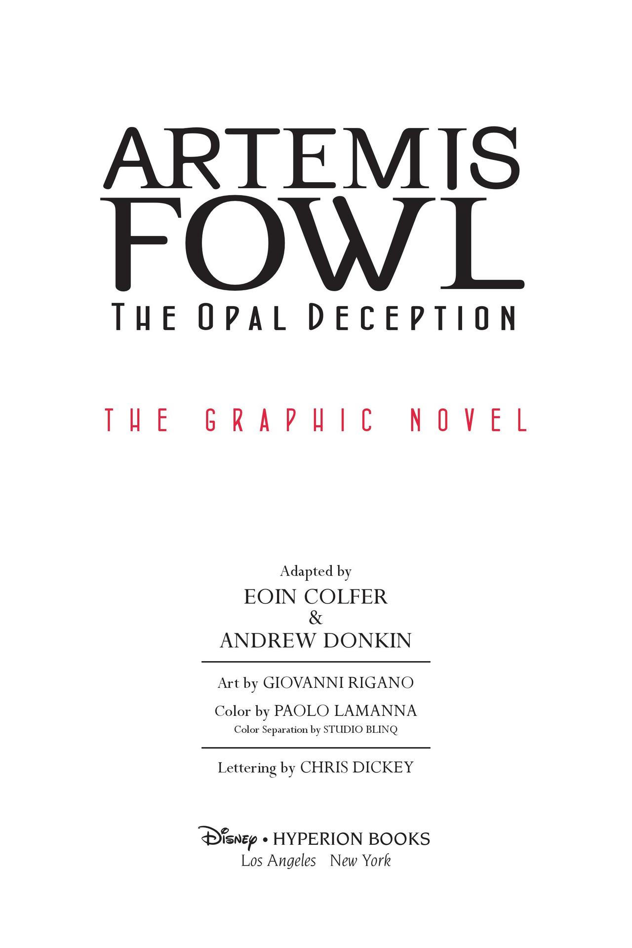 Read online Artemis Fowl: The Opal Deception comic -  Issue # TPB - 3