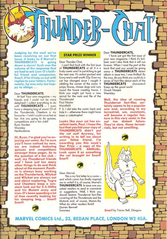 Read online ThunderCats (1987) comic -  Issue #7 - 15