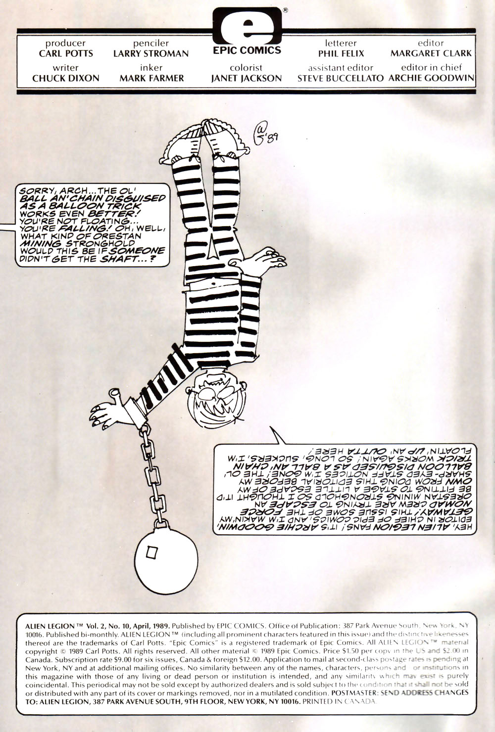 Read online Alien Legion (1987) comic -  Issue #10 - 2