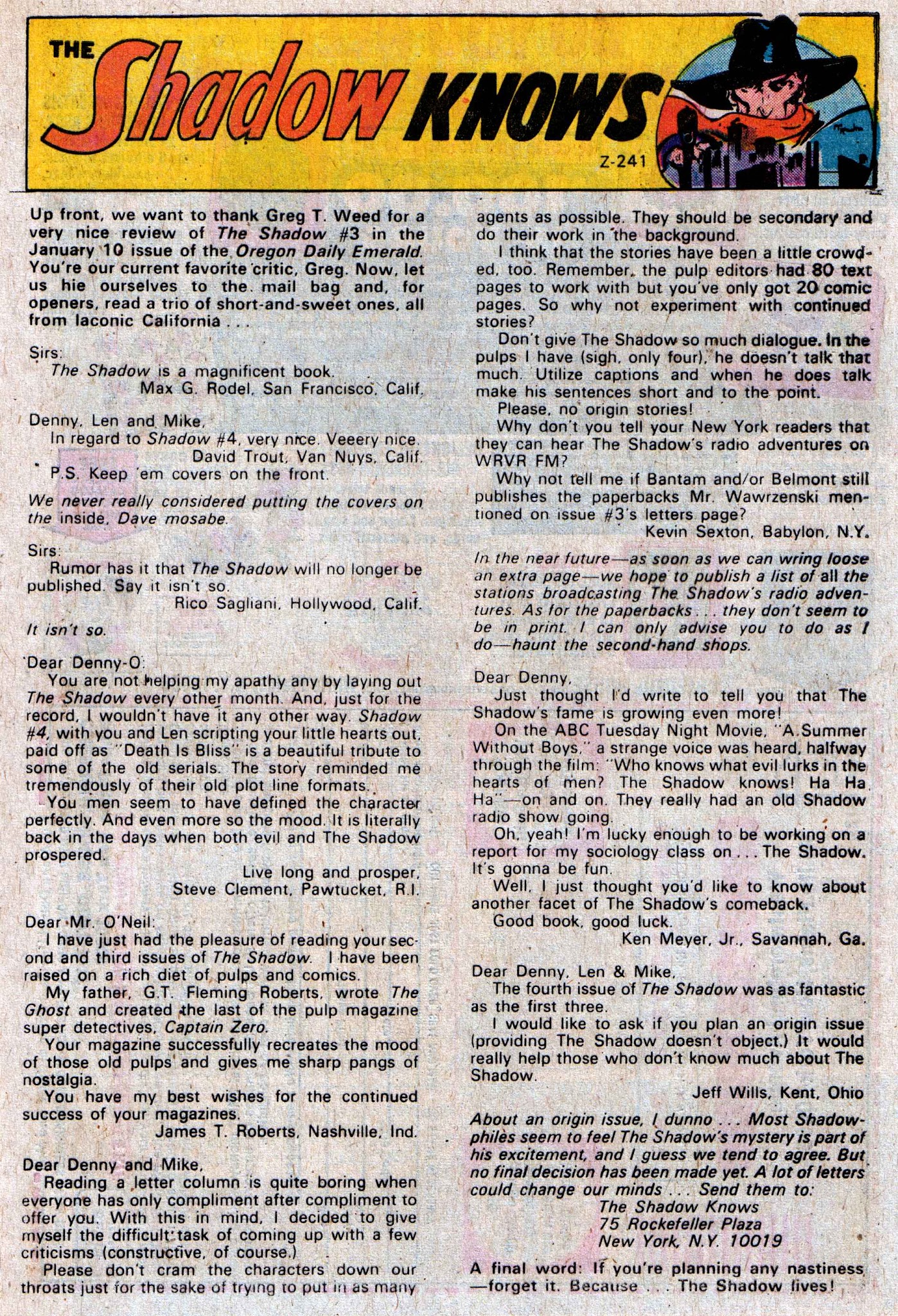 Read online The Shadow (1973) comic -  Issue #6 - 33