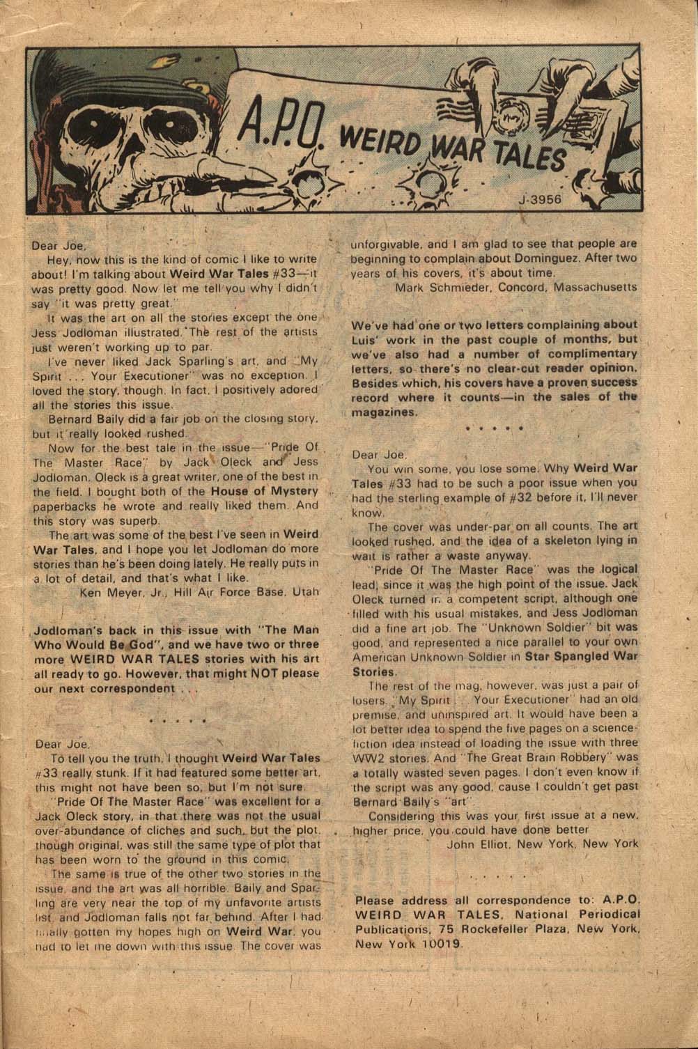 Read online Weird War Tales (1971) comic -  Issue #38 - 33