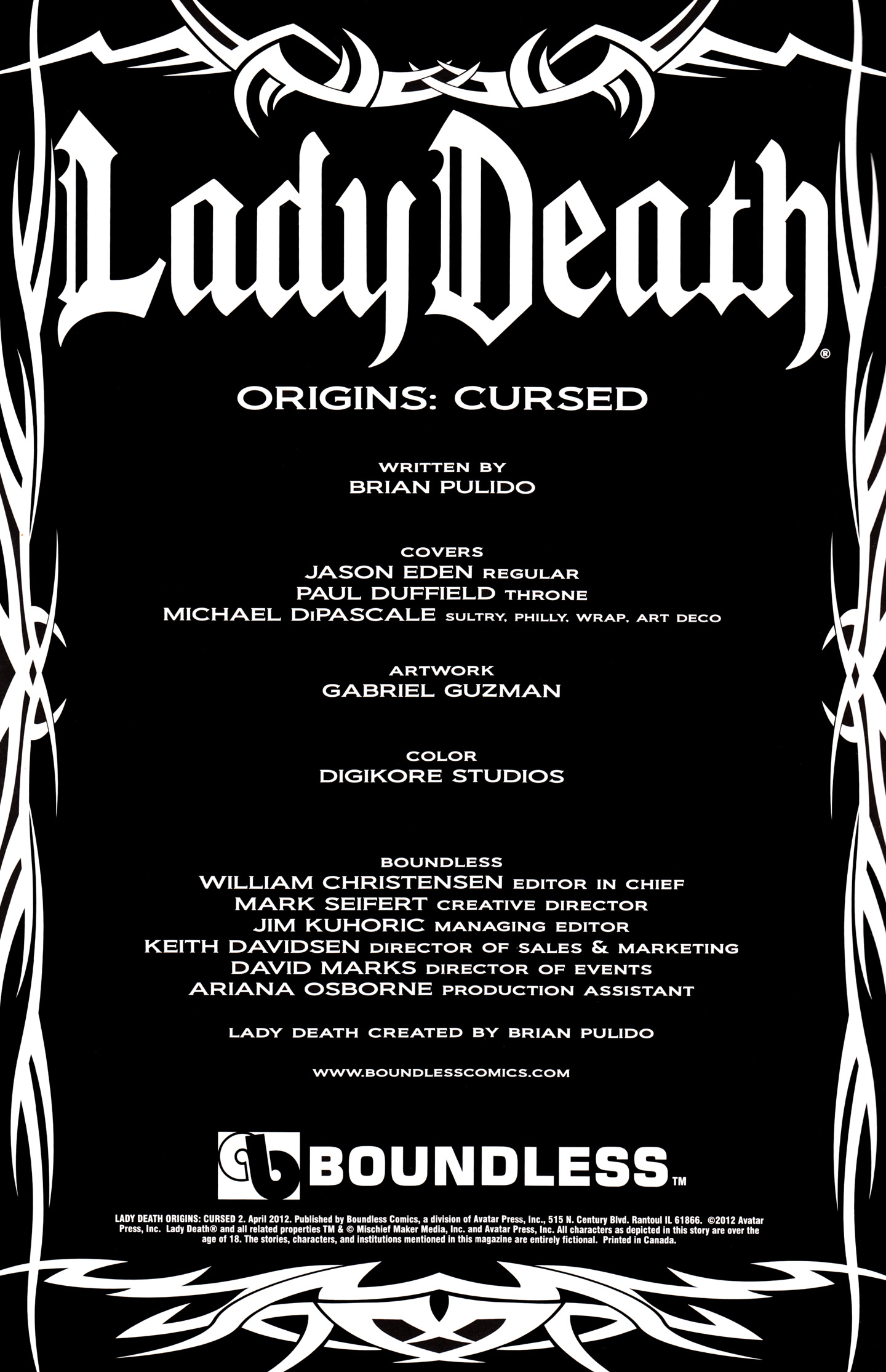 Read online Lady Death: Origins - Cursed comic -  Issue #2 - 6