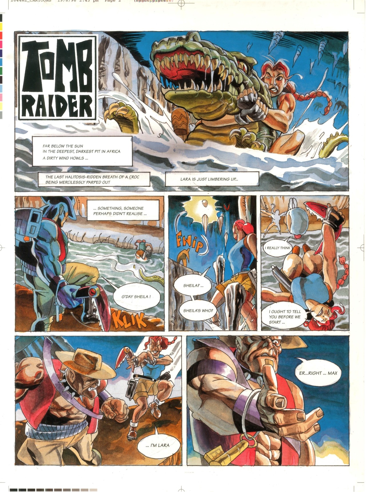 Read online Tomb Raider Comic Debuts in Mean Machines SEGA comic -  Issue # Full - 4
