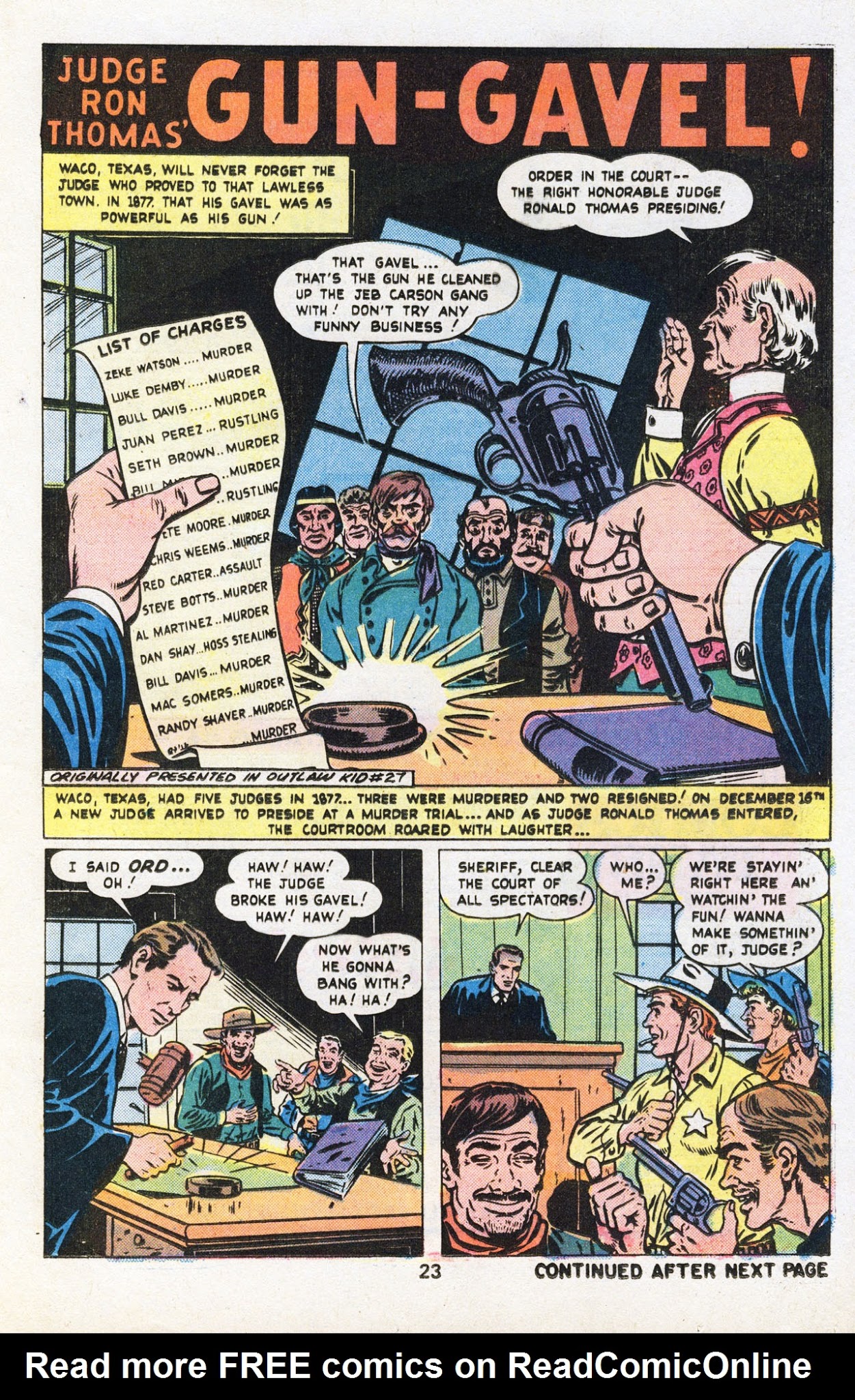 Read online The Outlaw Kid (1970) comic -  Issue #27 - 25