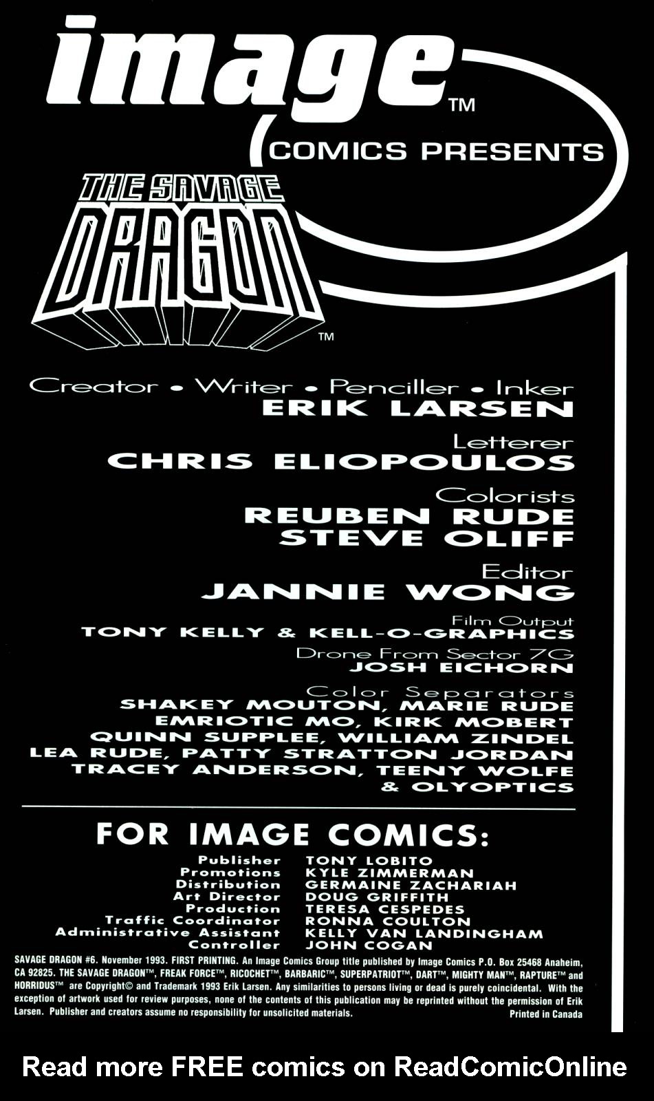 Read online The Savage Dragon (1993) comic -  Issue #6 - 2