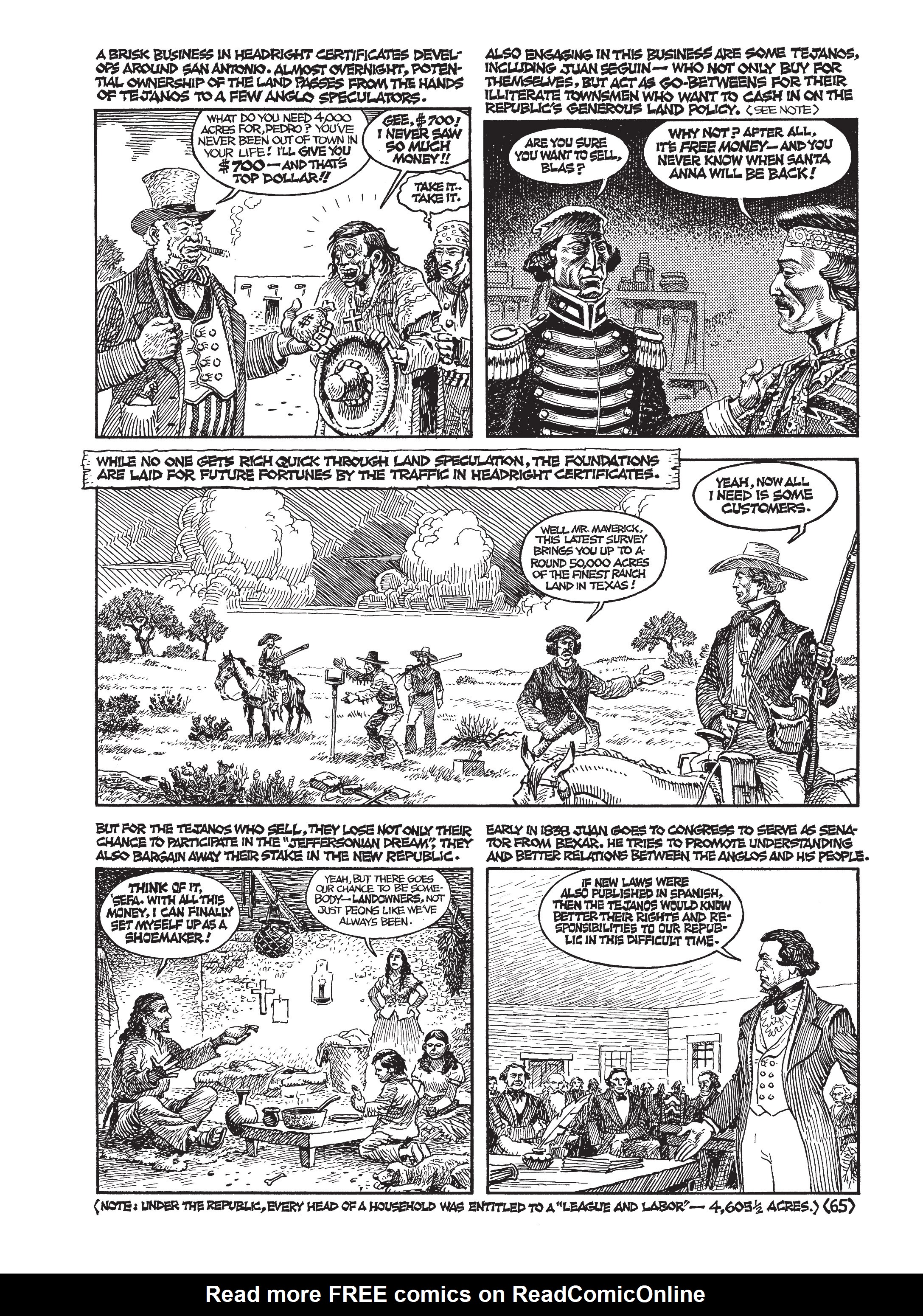 Read online Jack Jackson's American History: Los Tejanos and Lost Cause comic -  Issue # TPB (Part 1) - 68