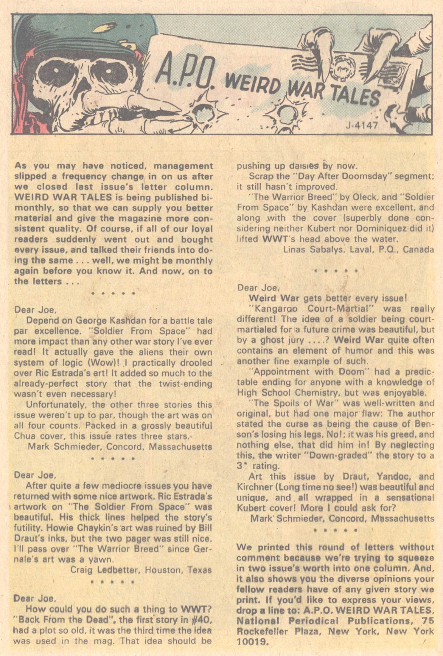 Read online Weird War Tales (1971) comic -  Issue #44 - 12