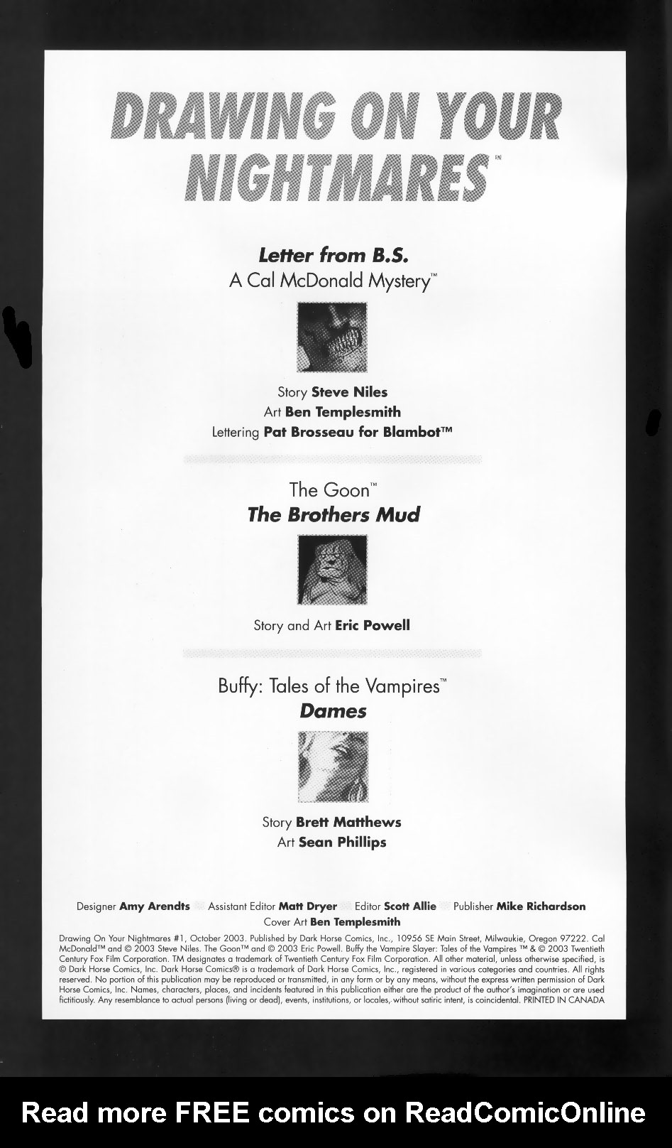 Read online Drawing On Your Nightmares comic -  Issue # Full - 2