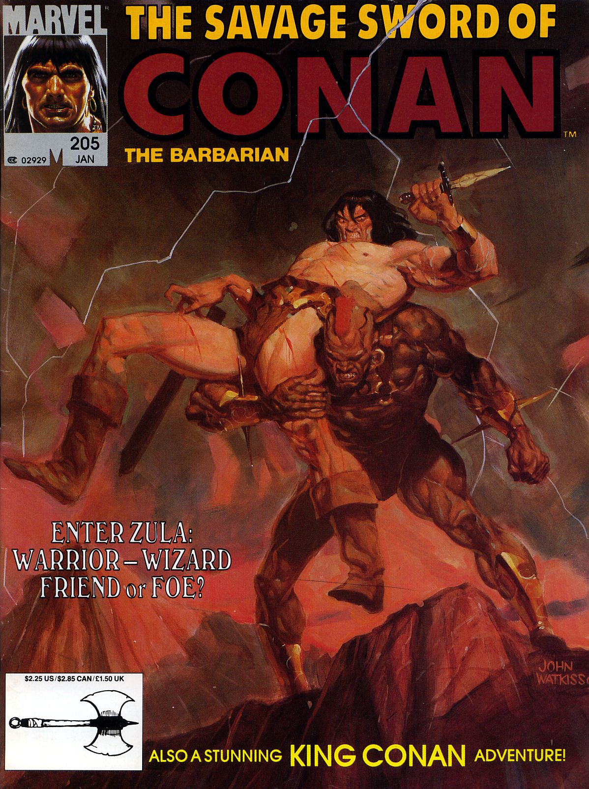 Read online The Savage Sword Of Conan comic -  Issue #205 - 1