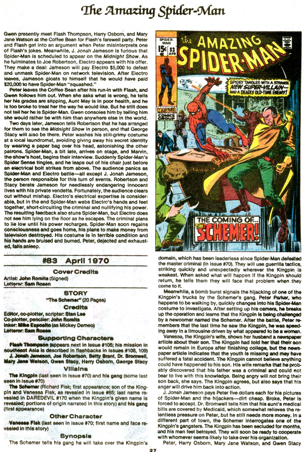 Read online The Official Marvel Index to The Amazing Spider-Man comic -  Issue #3 - 29