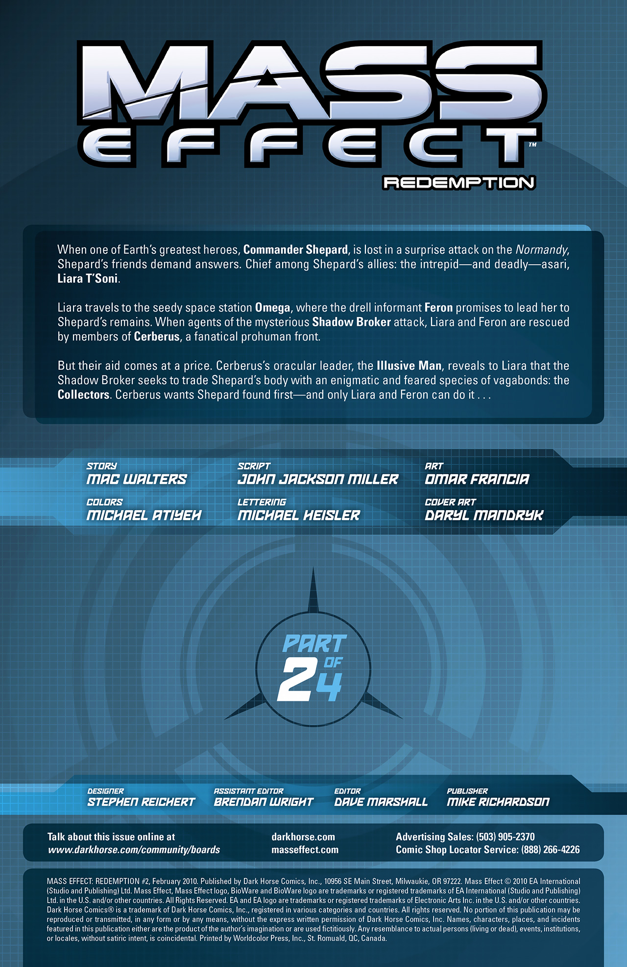 Read online Mass Effect: Redemption comic -  Issue #2 - 2