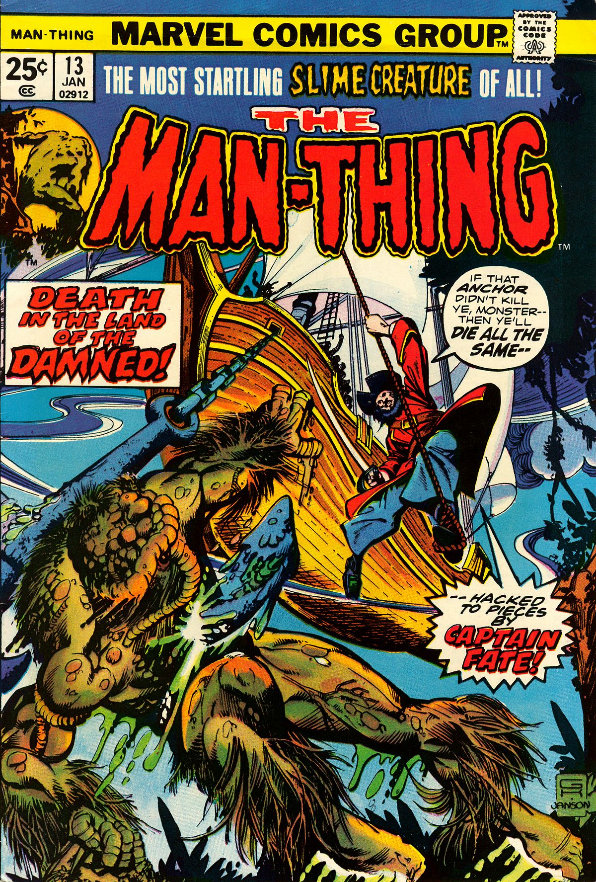 Read online Man-Thing (1974) comic -  Issue #13 - 1