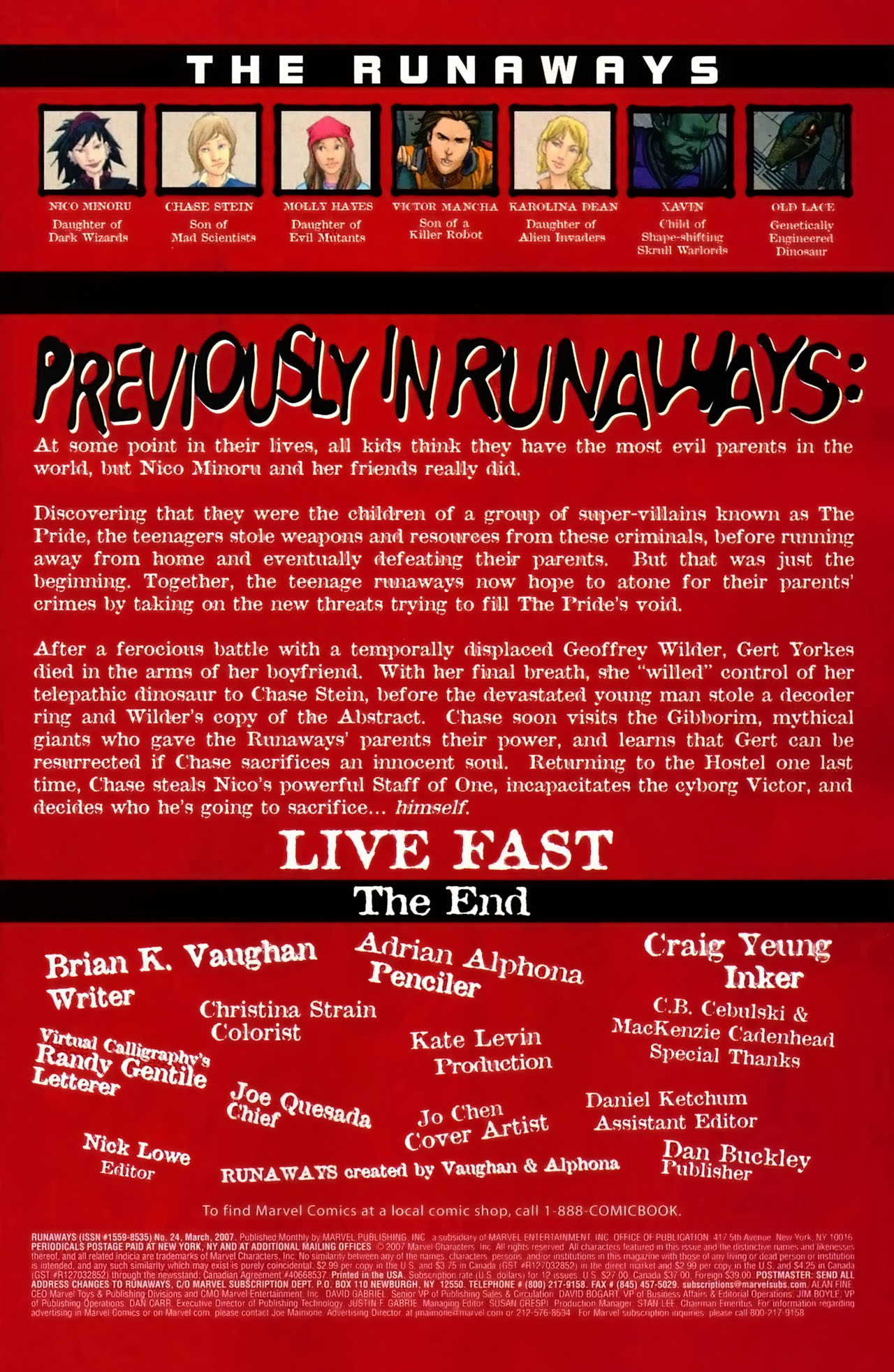Read online Runaways (2005) comic -  Issue #24 - 2