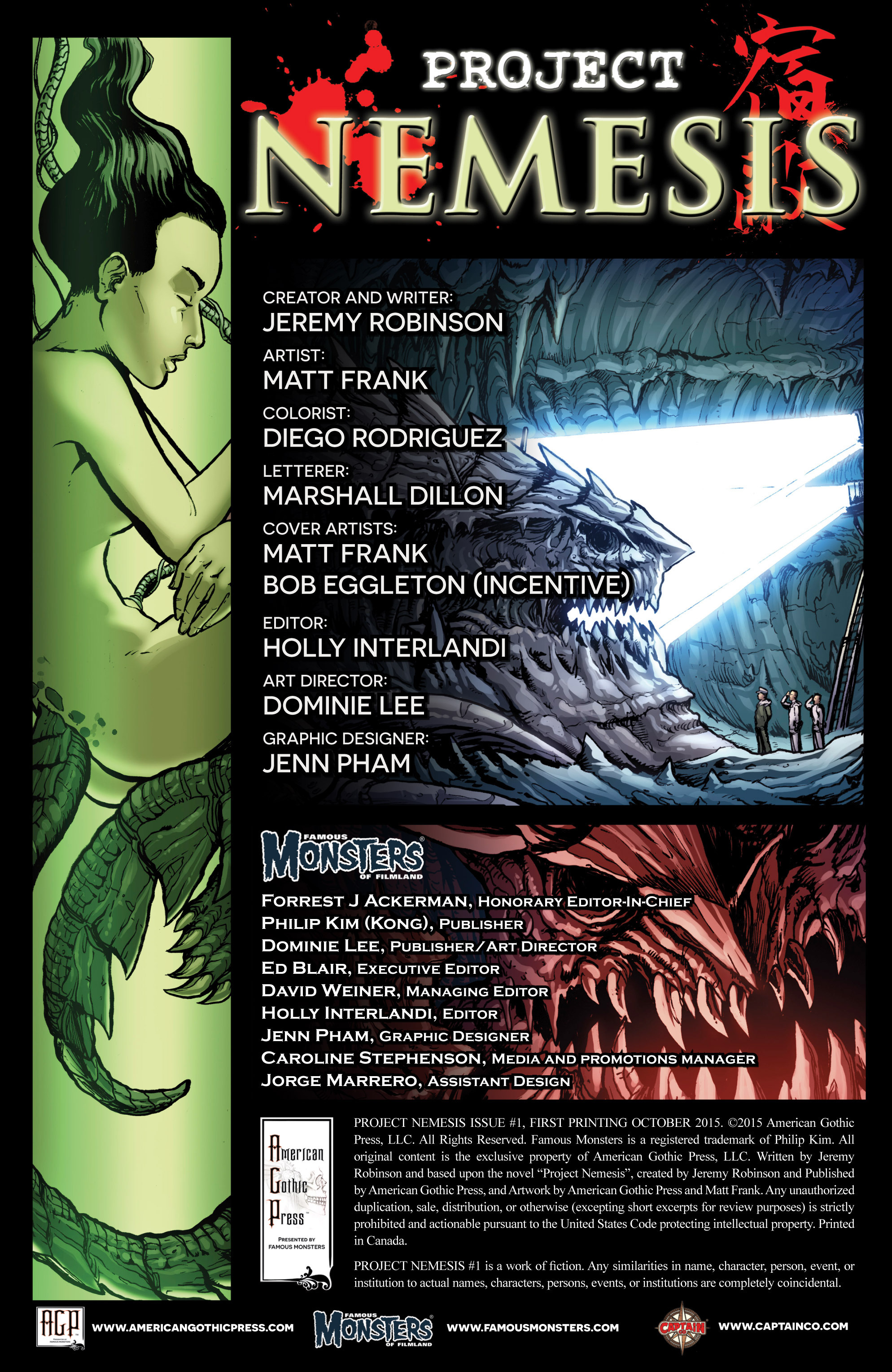 Famous Monsters Presents: Project Nemesis Issue #1 #1 - English 2