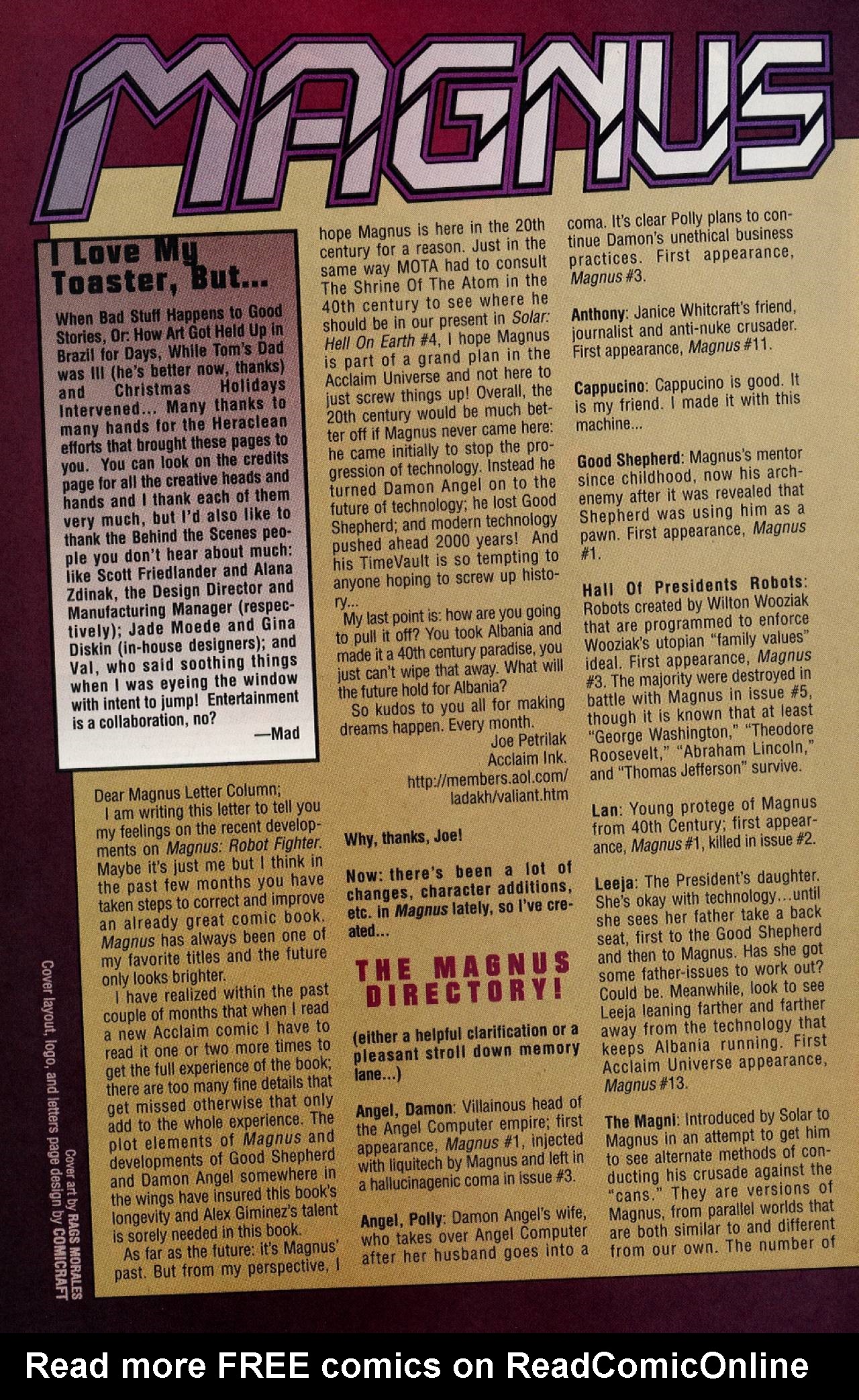 Read online Magnus Robot Fighter (1997) comic -  Issue #13 - 23