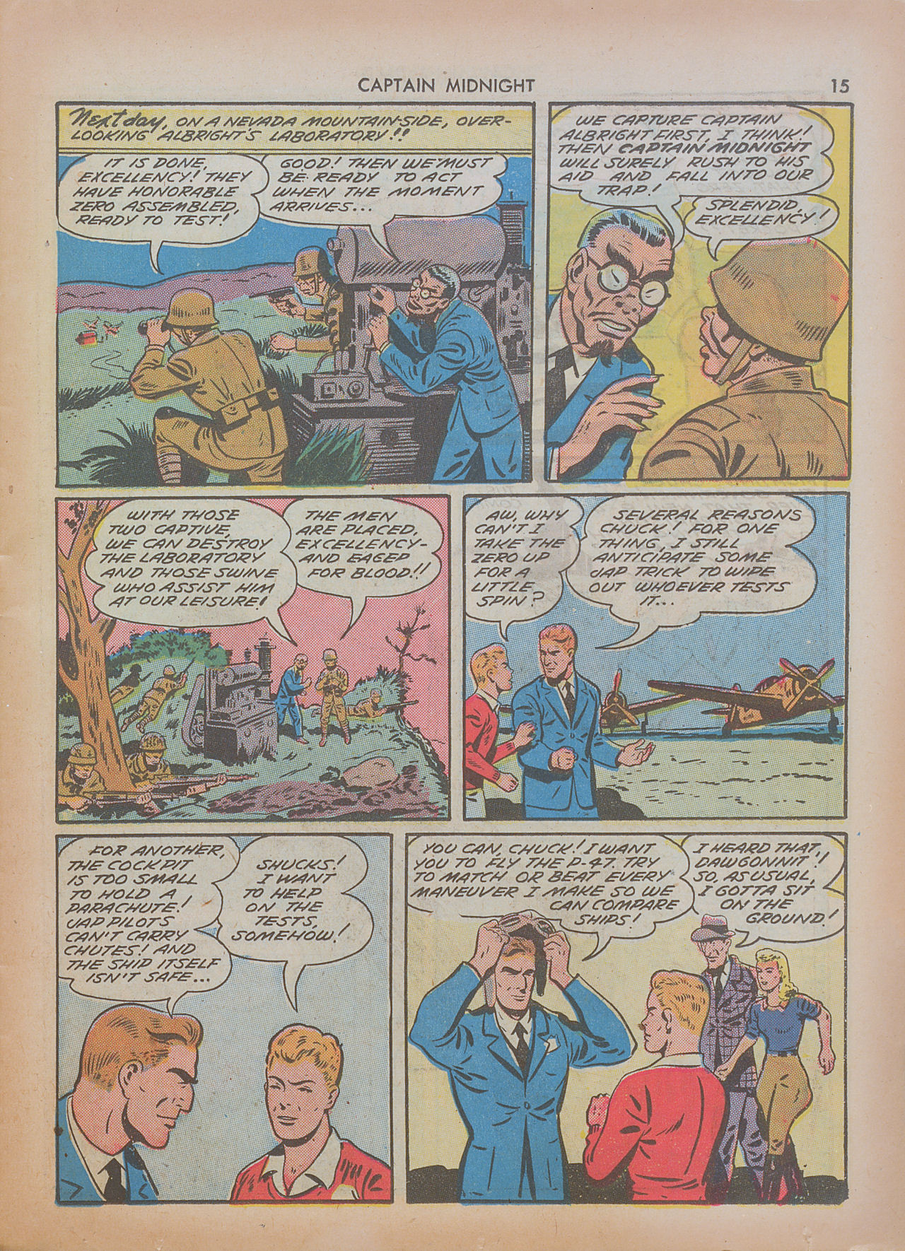 Read online Captain Midnight (1942) comic -  Issue #7 - 15