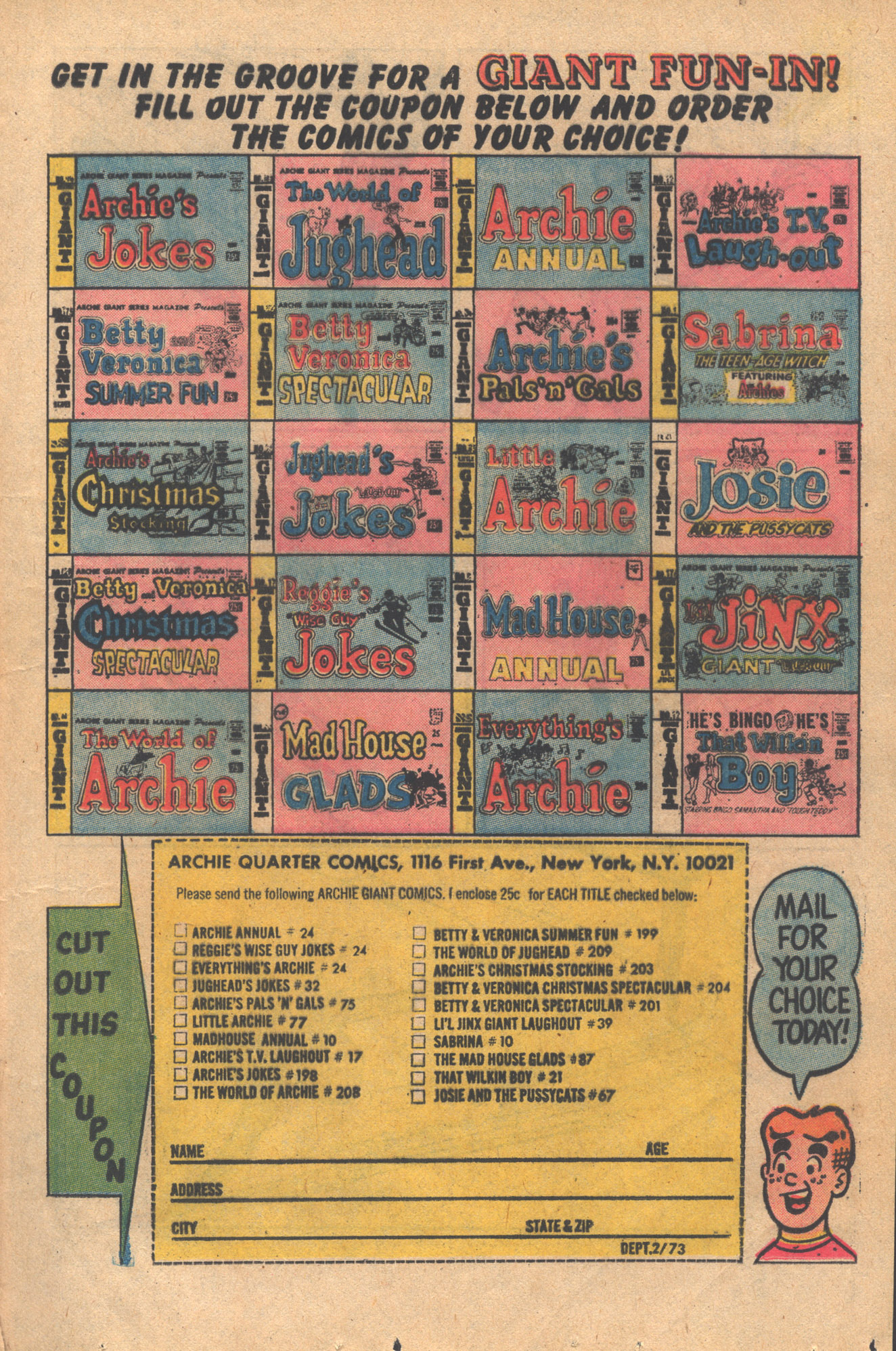 Read online Archie Giant Series Magazine comic -  Issue #208 - 17