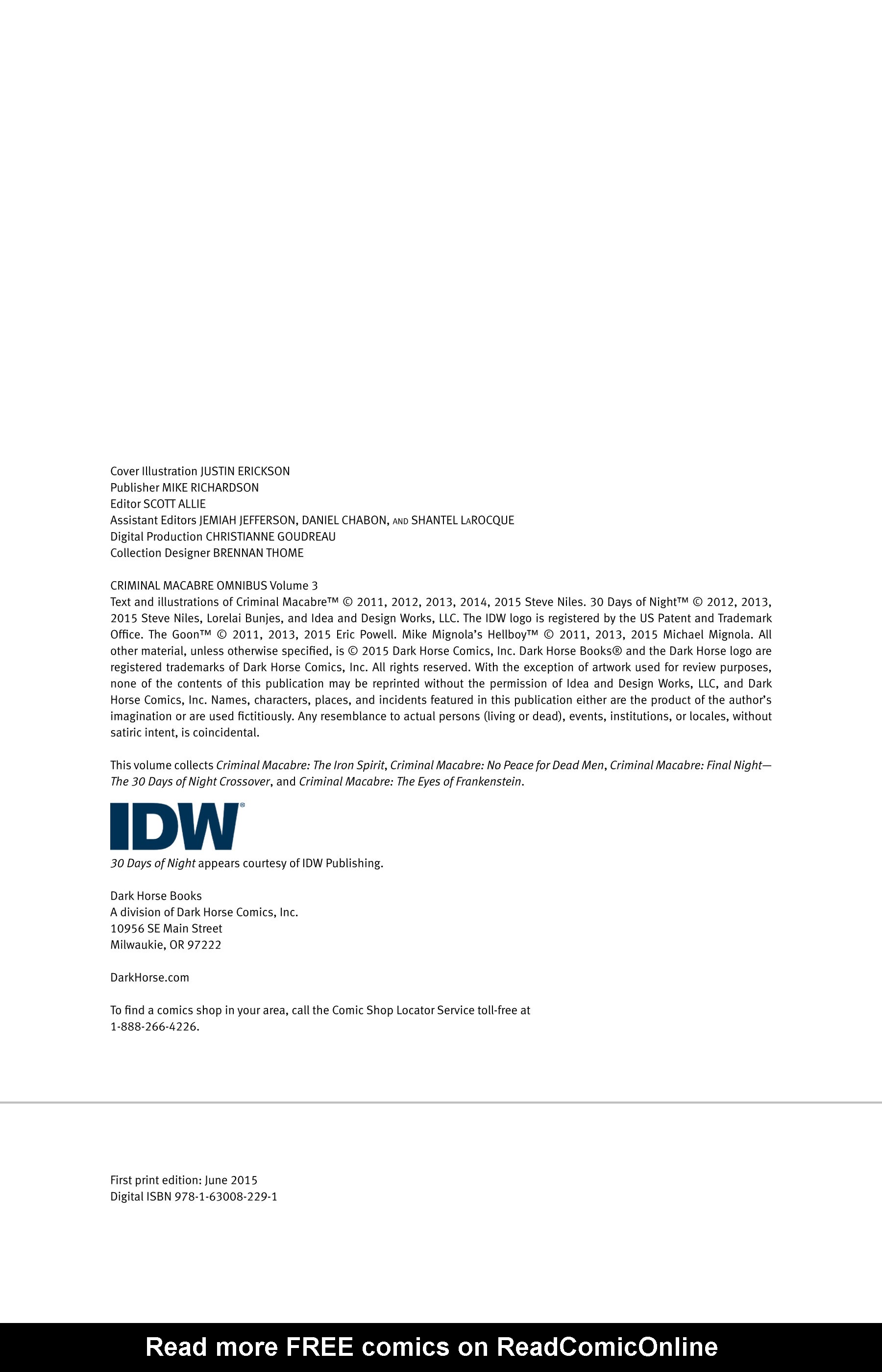 Read online Criminal Macabre Omnibus comic -  Issue # TPB 3 - 6