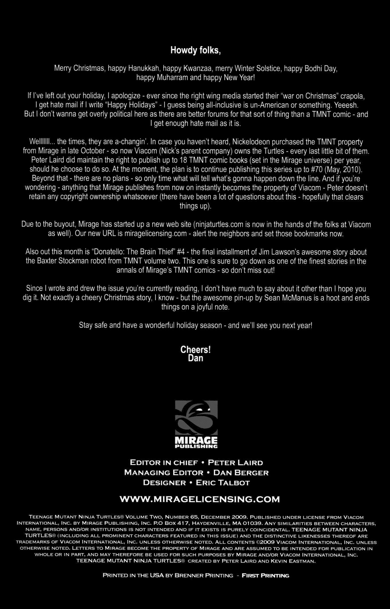 Read online Tales of the TMNT comic -  Issue #65 - 2