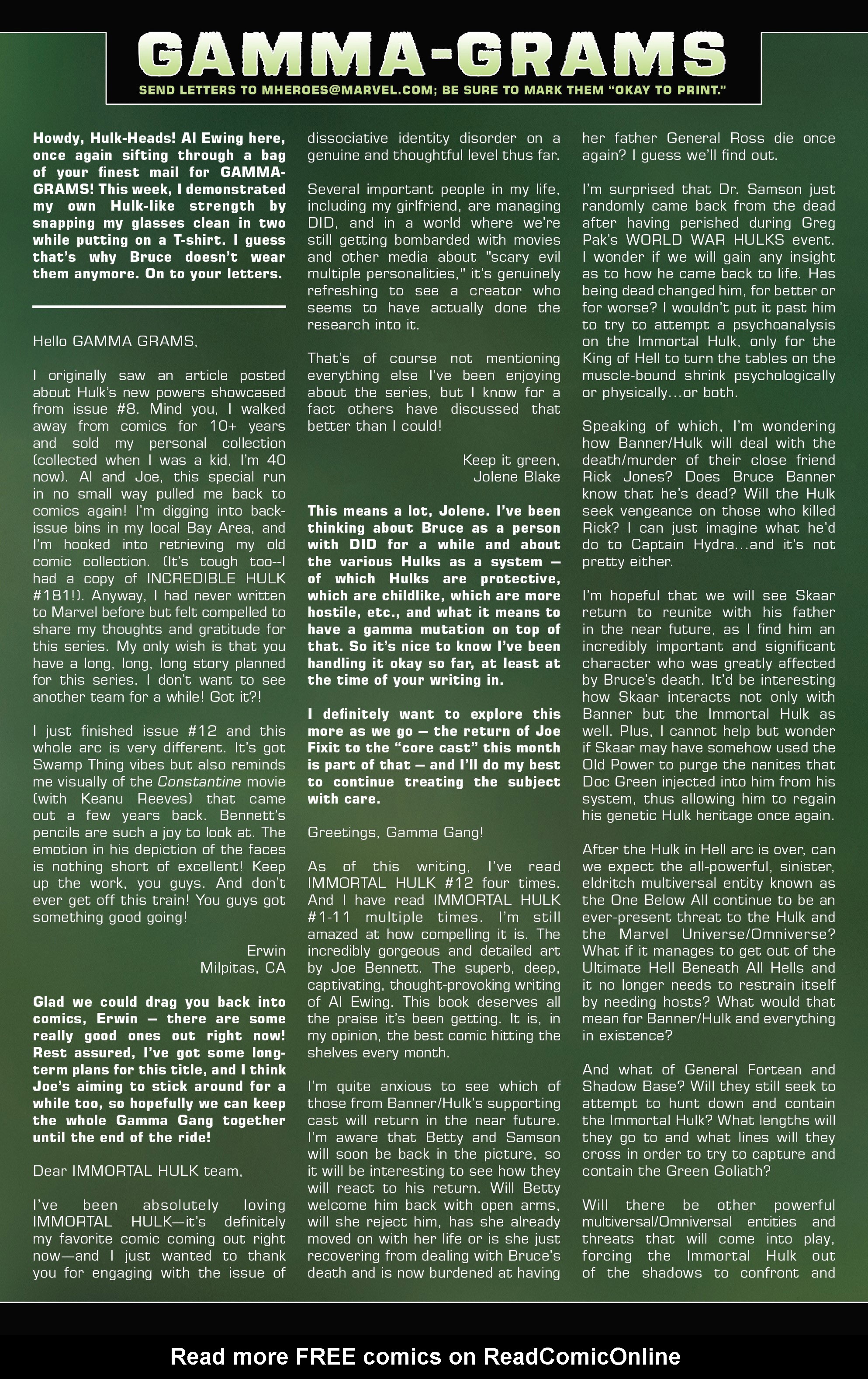 Read online Immortal Hulk comic -  Issue #16 - 22