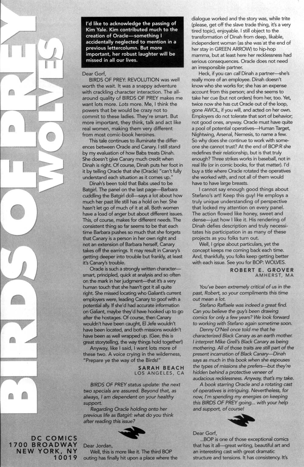 Read online Birds of Prey: Wolves comic -  Issue # Full - 41