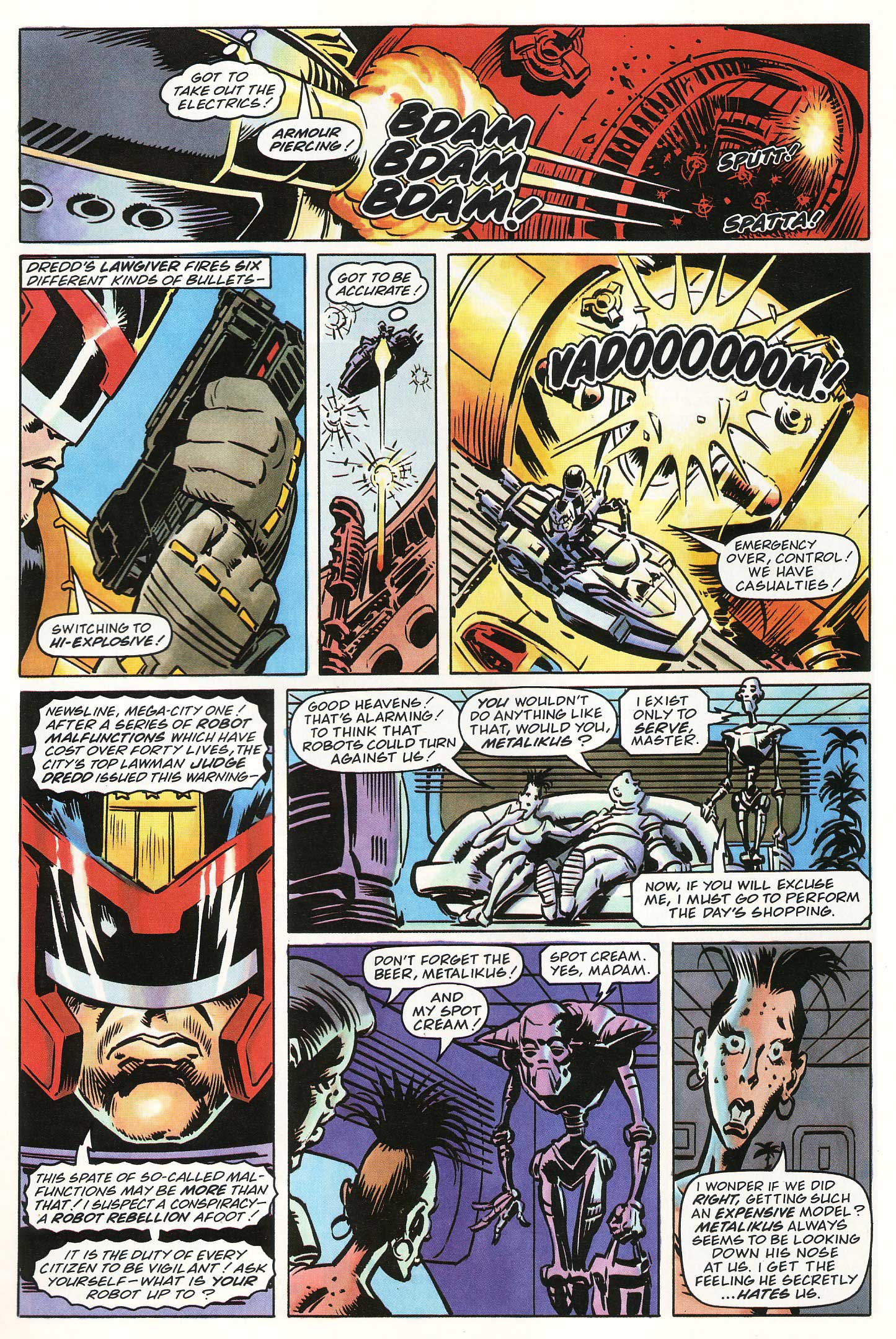 Read online Judge Dredd Lawman of the Future comic -  Issue #7 - 7