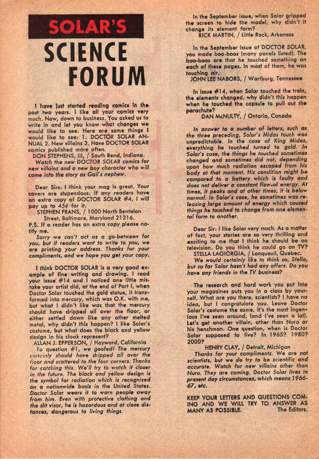 Read online Doctor Solar, Man of the Atom (1962) comic -  Issue #20 - 32