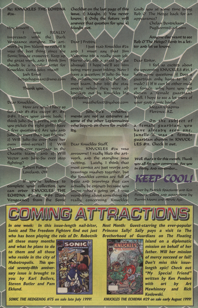 Read online Knuckles the Echidna comic -  Issue #28 - 33