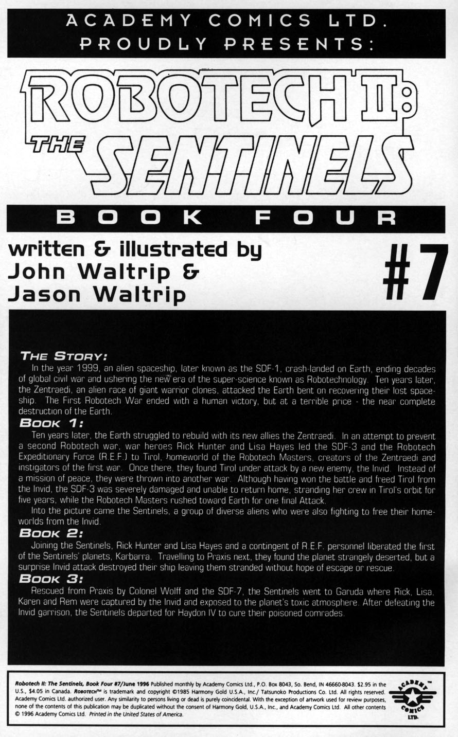 Read online Robotech II: The Sentinels comic -  Issue #7 - 2