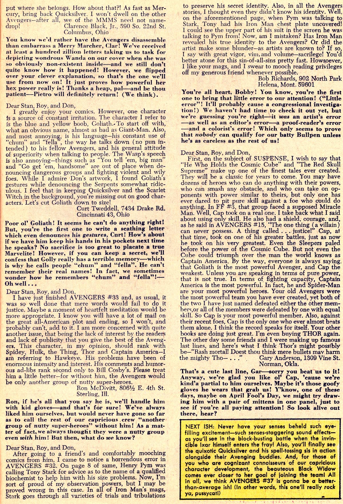 Read online The Avengers (1963) comic -  Issue #36 - 33