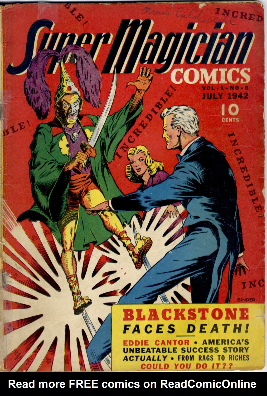 Read online Super-Magician Comics comic -  Issue #6 - 1