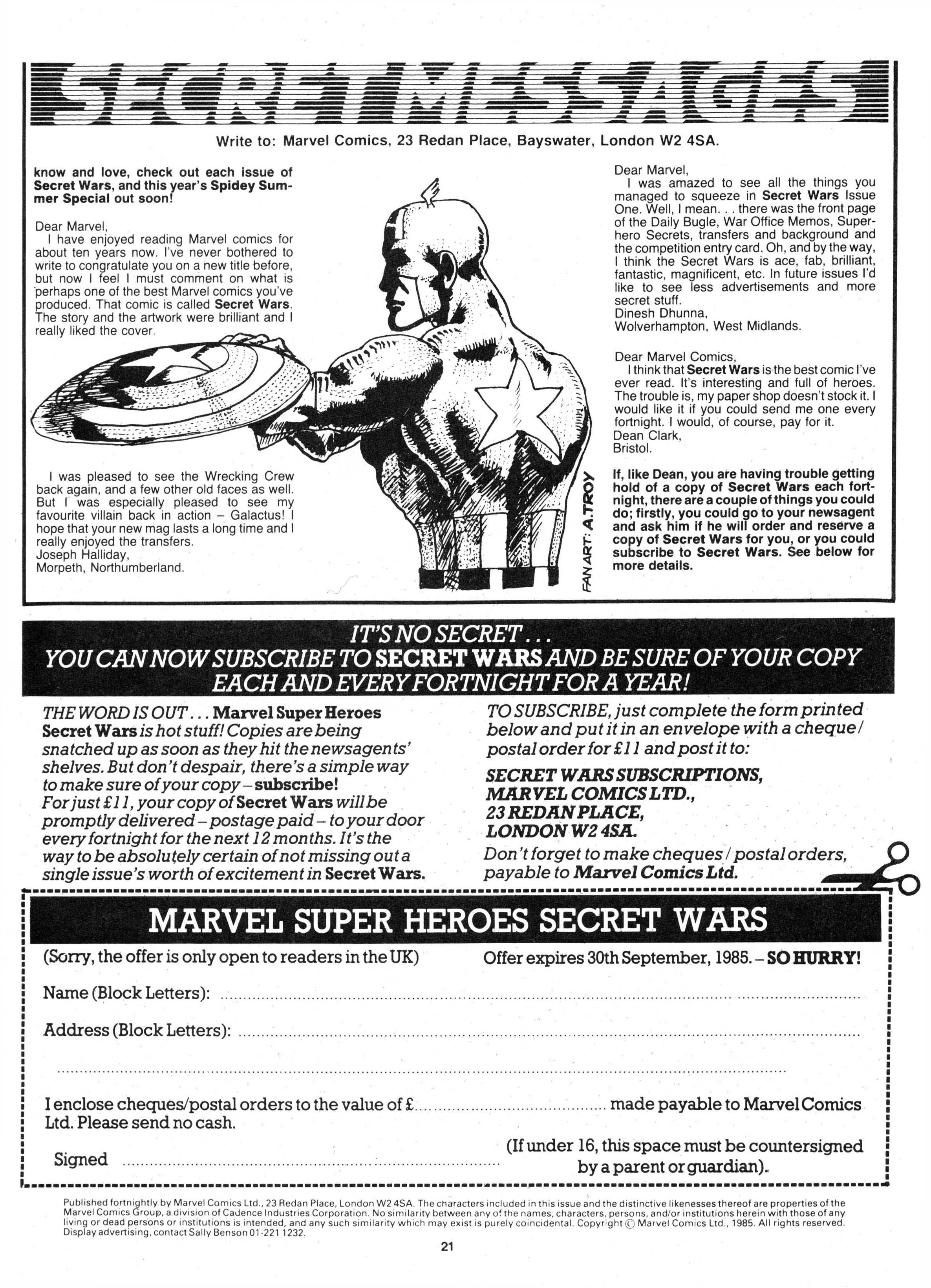 Read online Secret Wars (1985) comic -  Issue #5 - 21