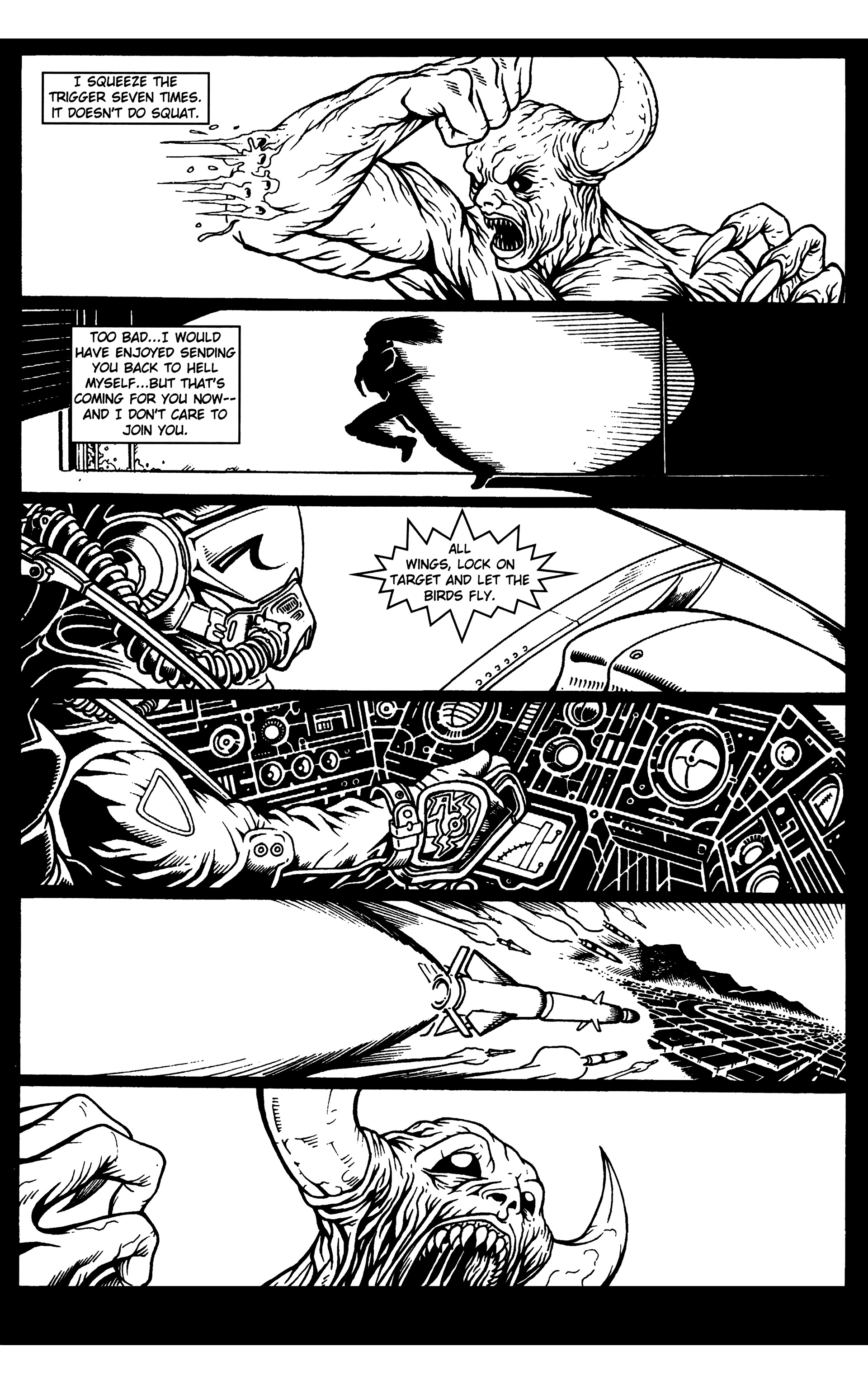 Read online Warrior Nun: Black & White comic -  Issue #18 - 22