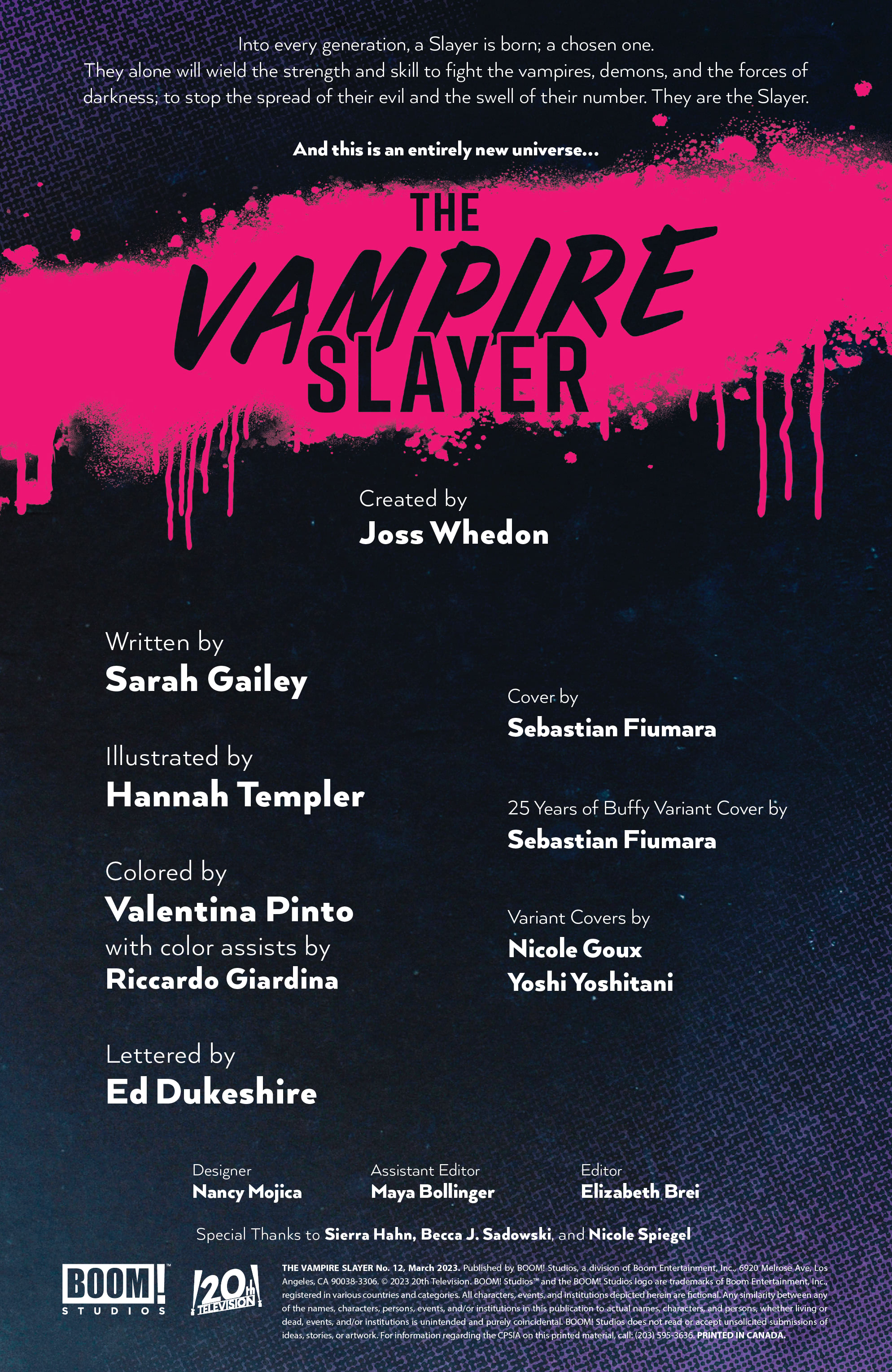 Read online The Vampire Slayer comic -  Issue #12 - 2